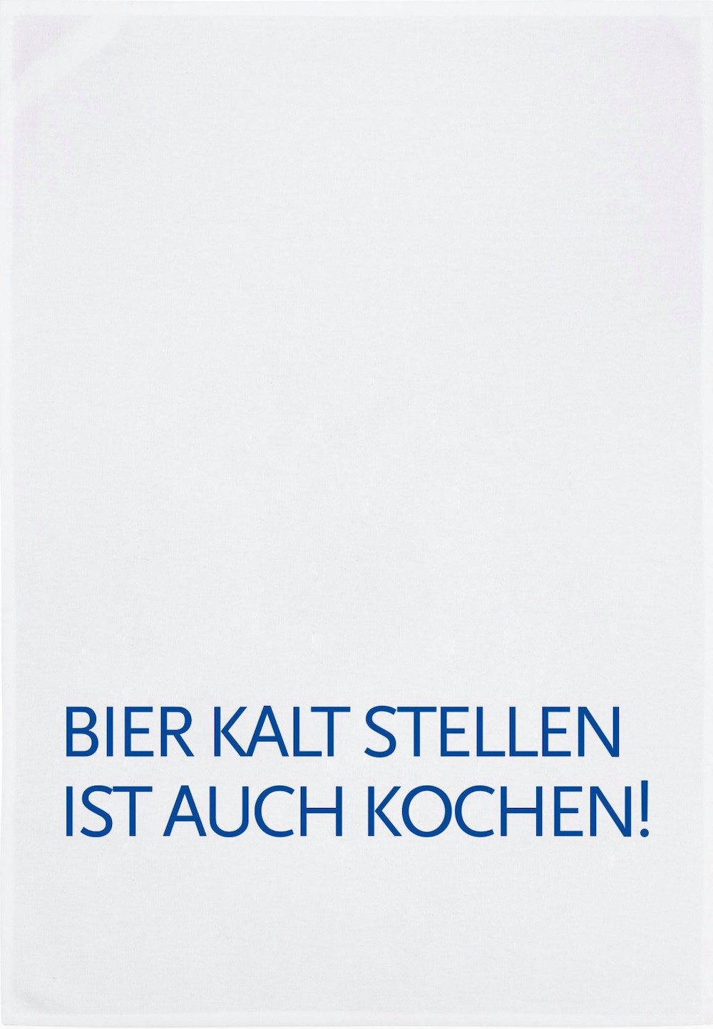 17;30 Hamburg Geschirrtuch Geschirrtuch weiß BIER KALT STELLEN blau 70x50cm, aus 100% Baumwolle