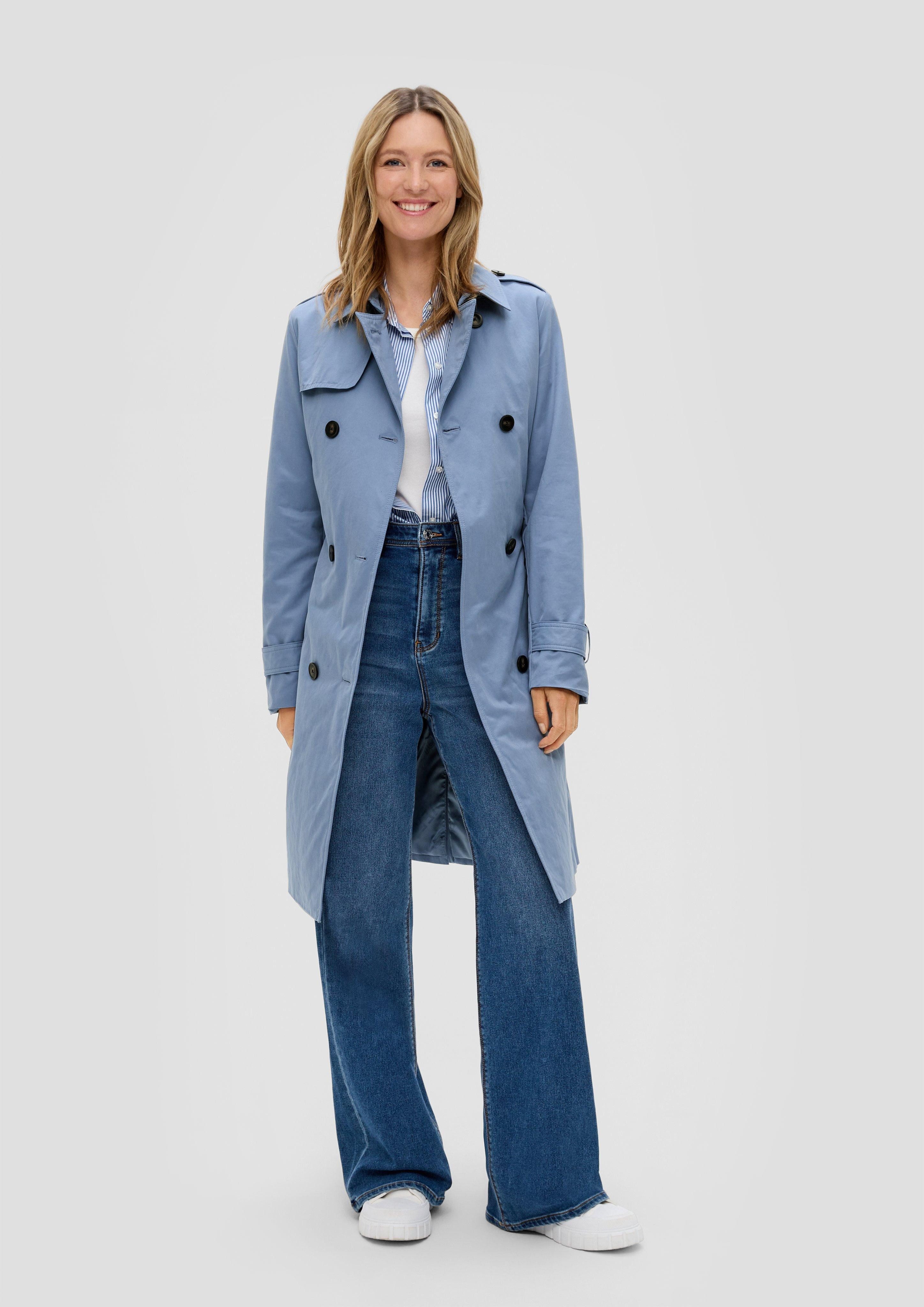 s.Oliver Funktionsmantel Langer Trench-Coat Blende günstig online kaufen