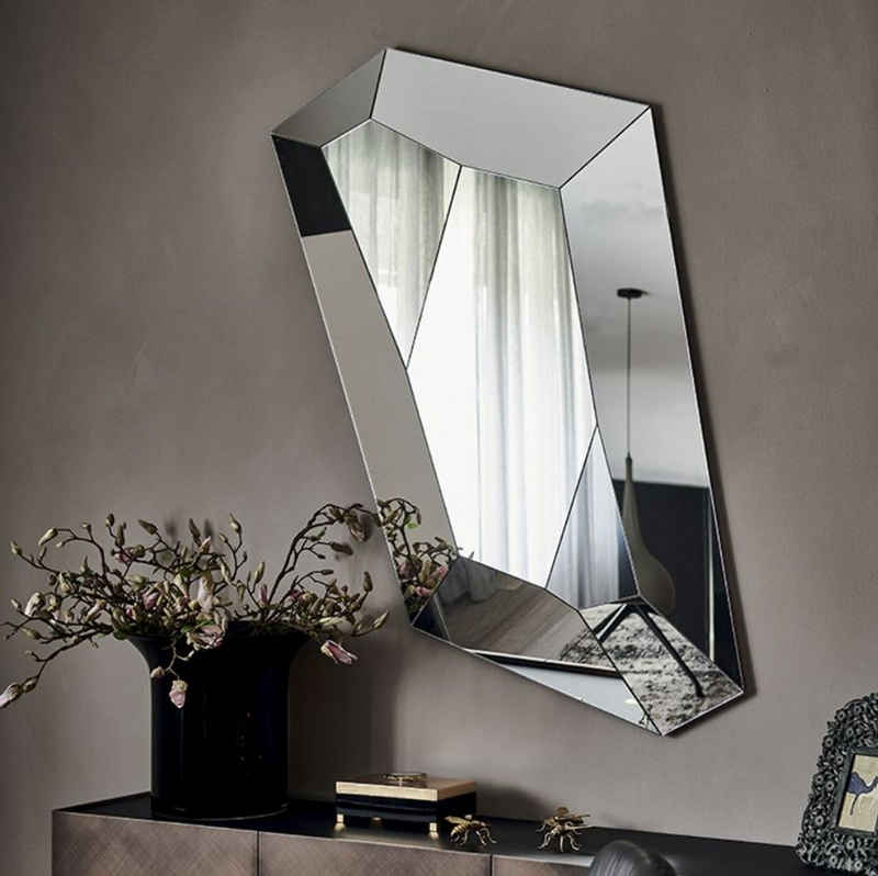 Casa Padrino Wandspiegel Luxus Spiegel 100 x 6 x H. 160 cm - Edler Wandspiegel mit verspiegeltem Rand - Luxus Möbel