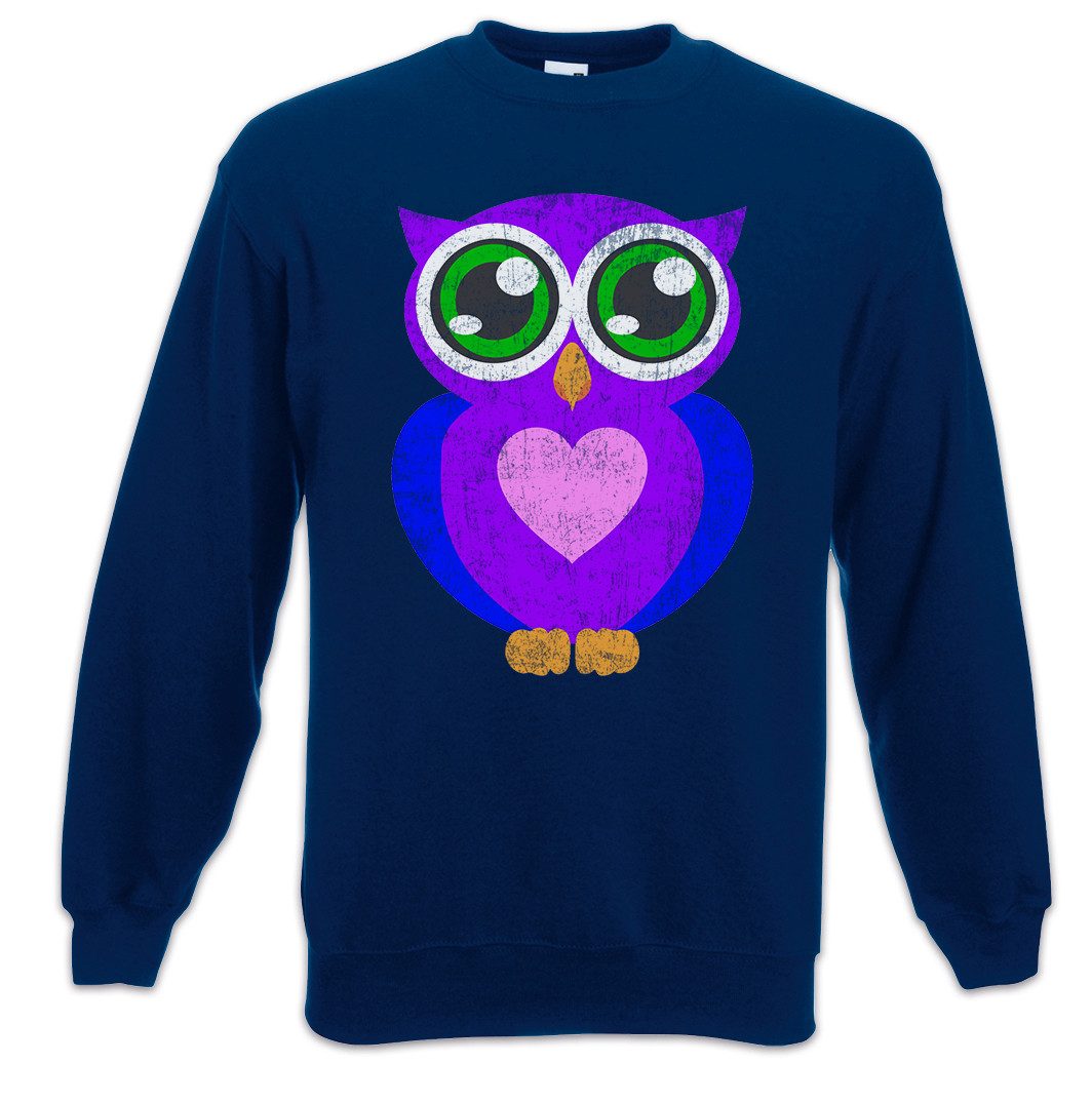 Urban Backwoods Sweatshirt Comic Owl Sweatshirt Eule Cartoon Cute Hipster Indie Electro Tattoo (1-tlg) Rockabella Anime Girl Burlesk