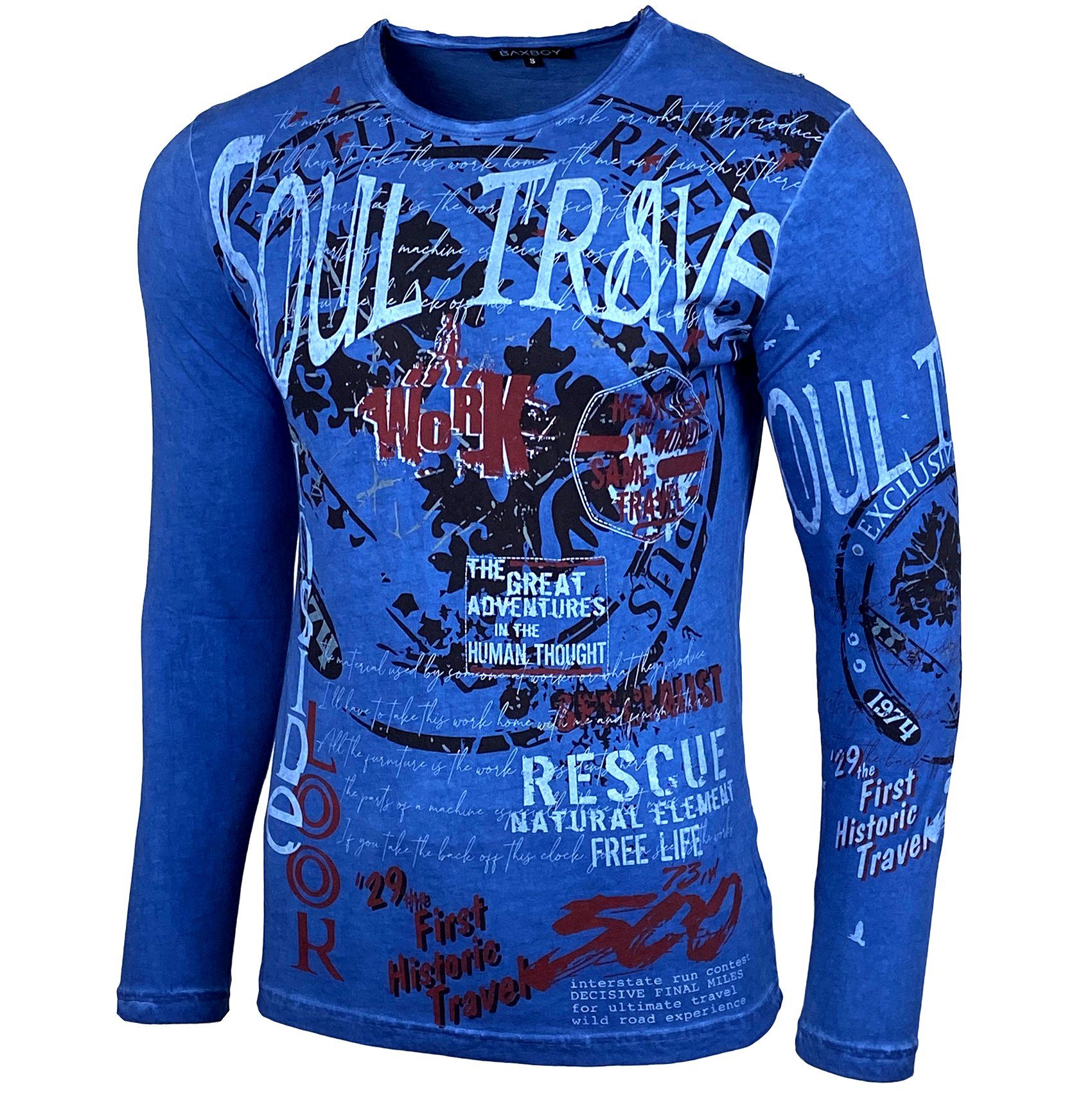 Baxboy Longshirt Herren Longsleeve T-Shirt Moderner günstig online kaufen
