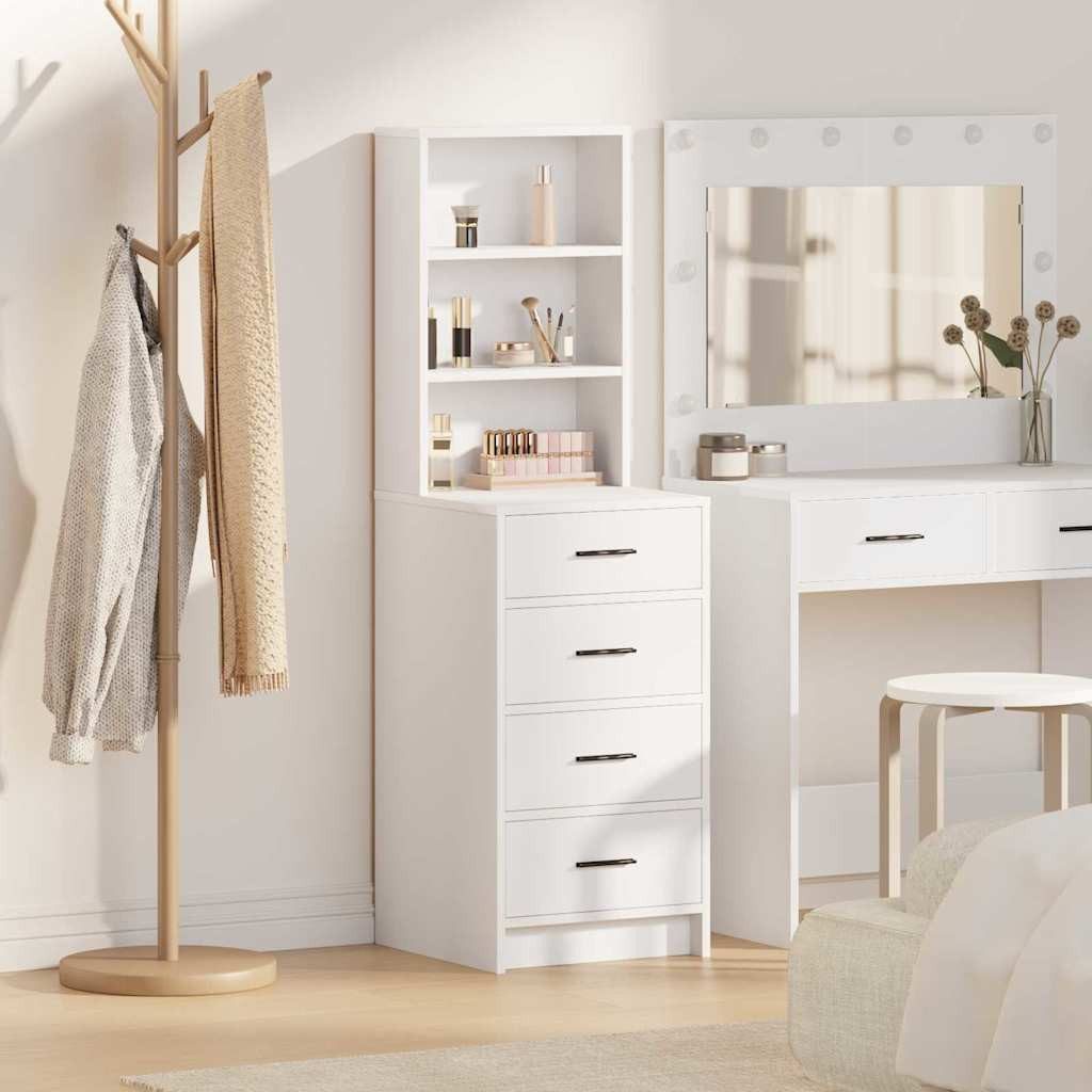 vidaXL Sideboard Hochboard Weiß 40 x 41 x 135 cm Holzwerkstoff (1 St)