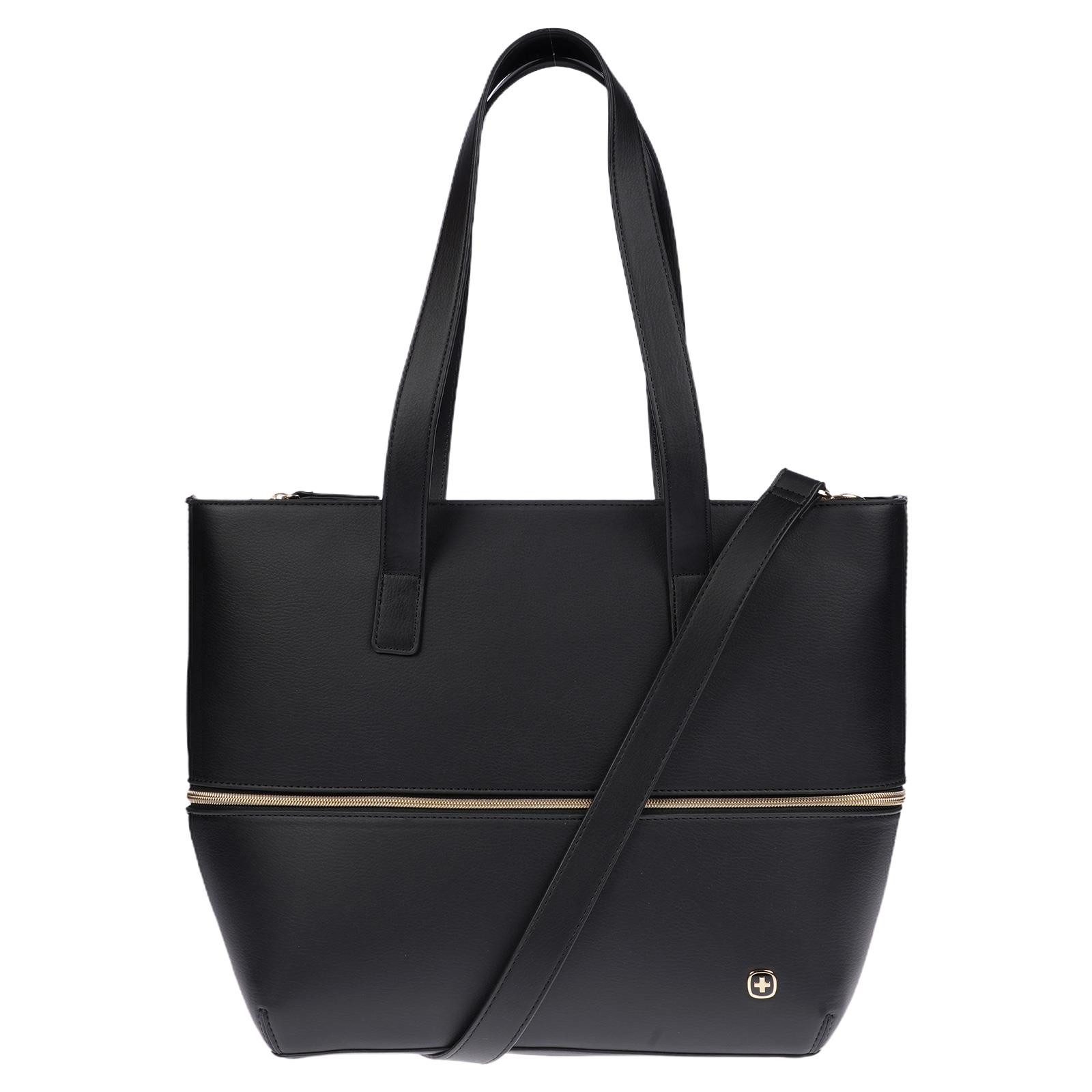 Christian Wippermann Umhängetasche Damen Tasche Schultertasche Umhängetasche Leder Optik (1 tlg), Leder Optik Handtasche Schwarz