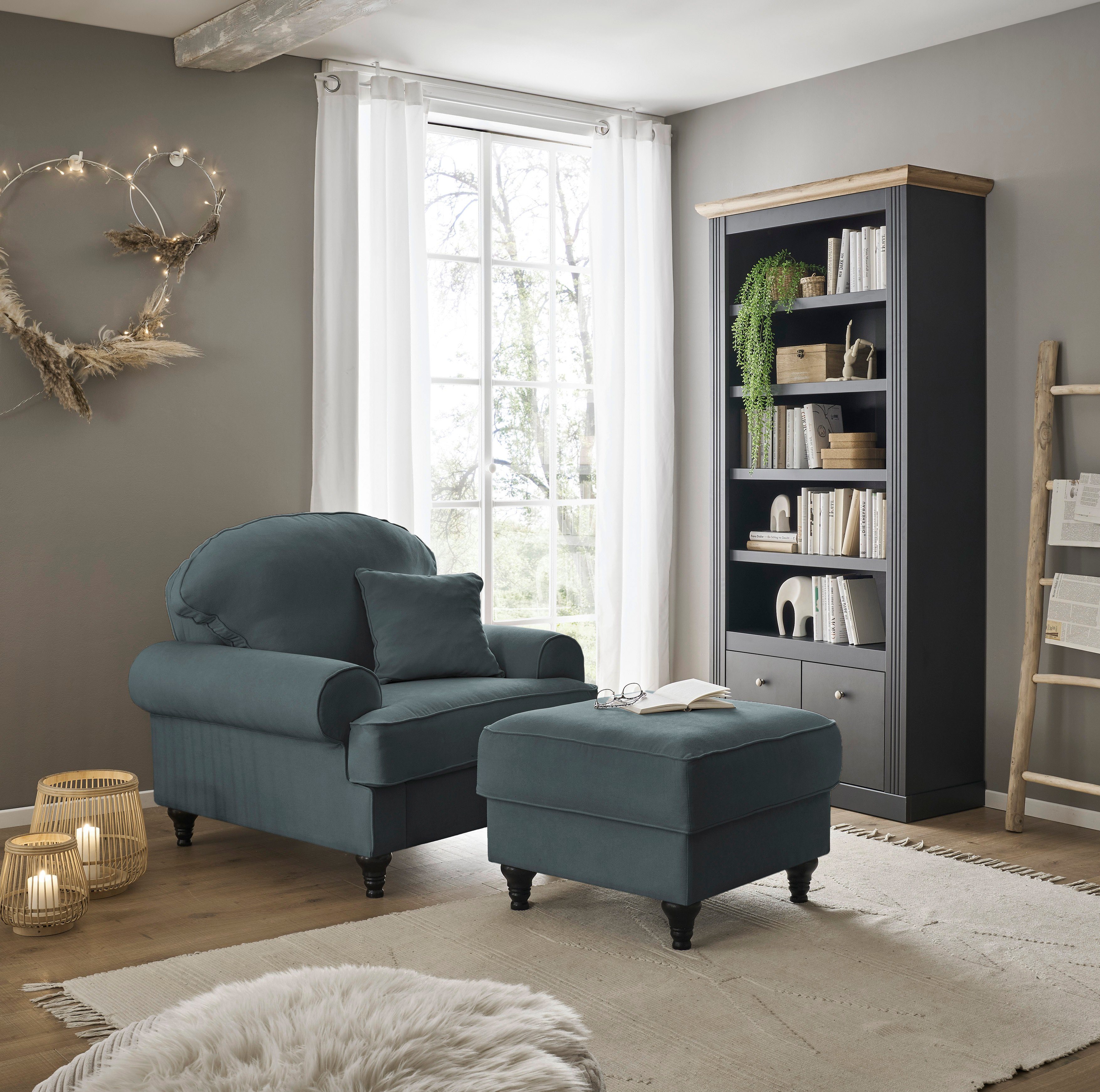 Sessel Westminster, Set in hochwertigem Microfaserbezug, 5 Farben verfügbar