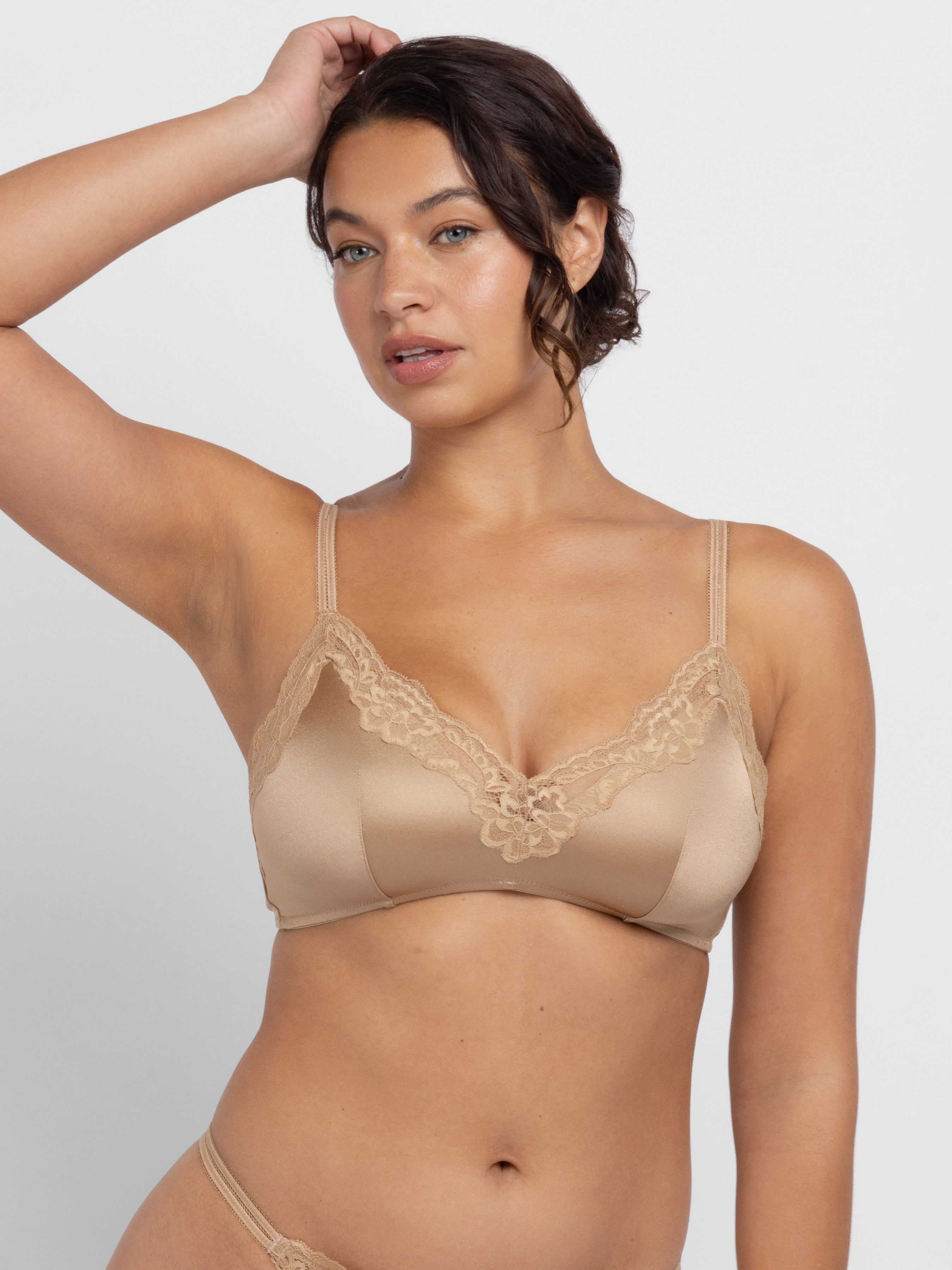 Dorina Bralette Origins Shiny Micro mit zarter Spitzenborte, glänzend, verstellbare Träger – Bild 5 von 5