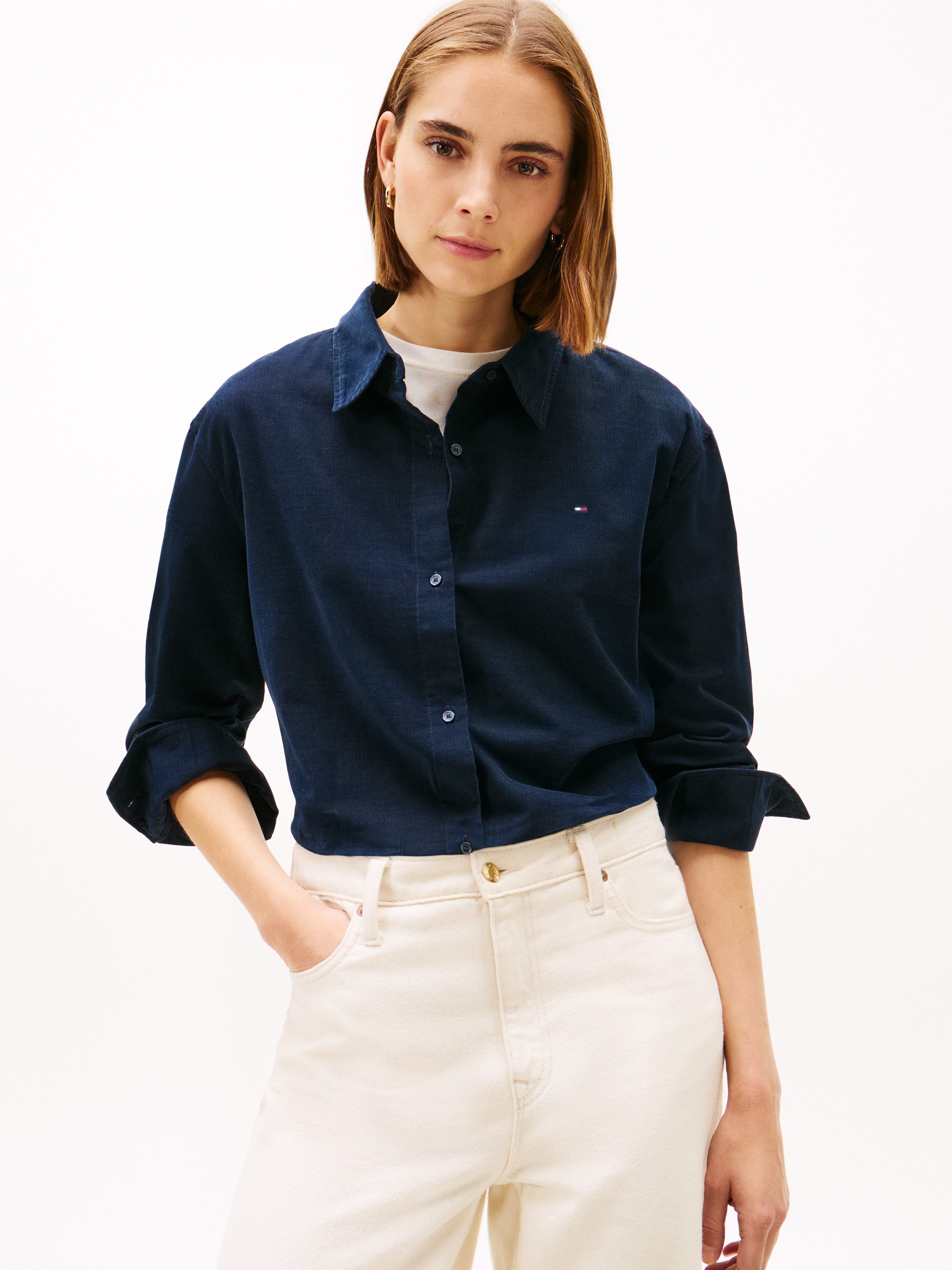 Tommy Hilfiger Shirtbluse CORDUROY RELAXED SHIRT günstig online kaufen