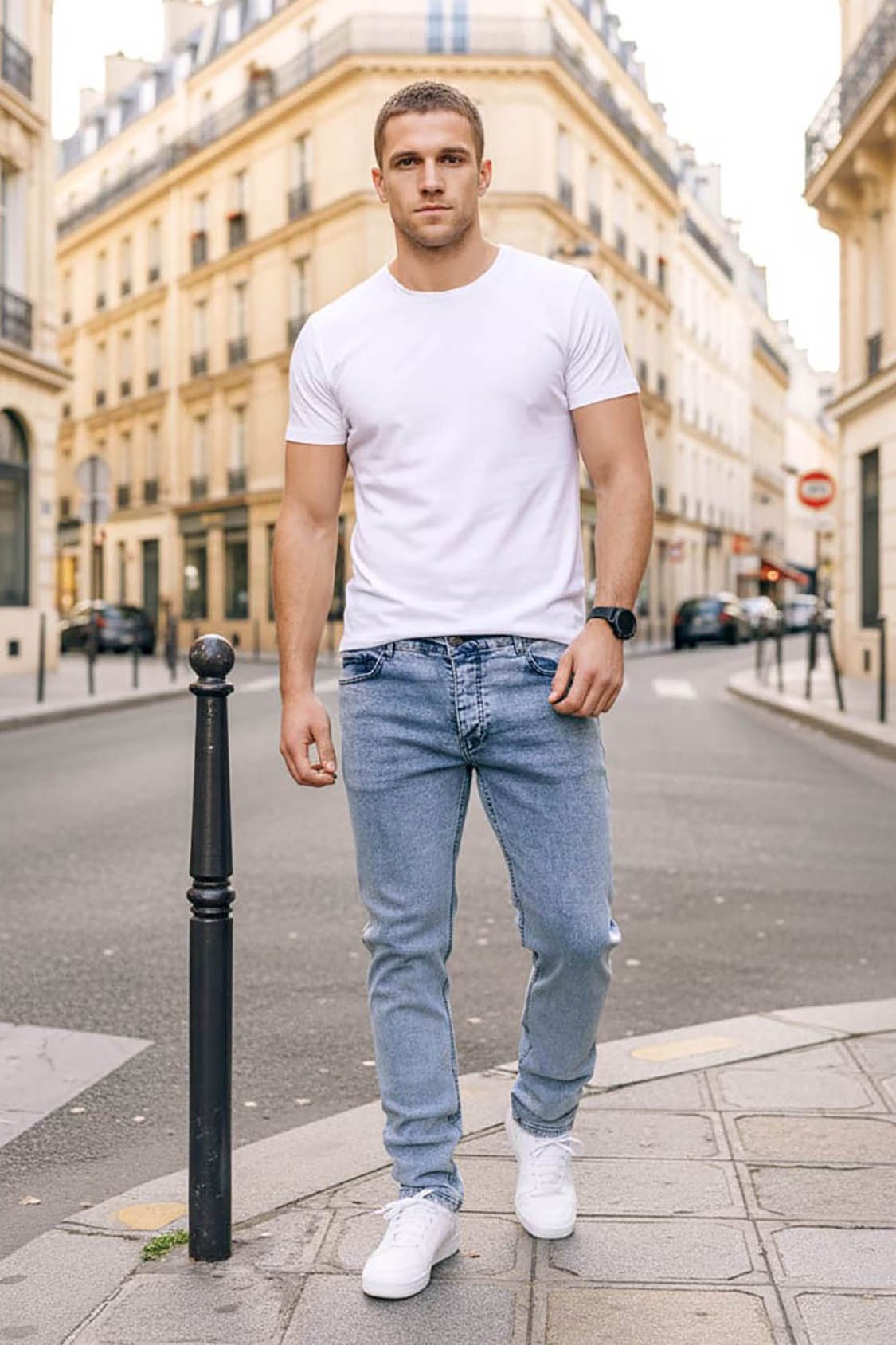Reslad Stretch-Jeans Reslad Jeans Herren Regular Fit Hose Jeanshose RS-2125 5-Pocket Straight-fit Herren Hose – Bild 2 von 5