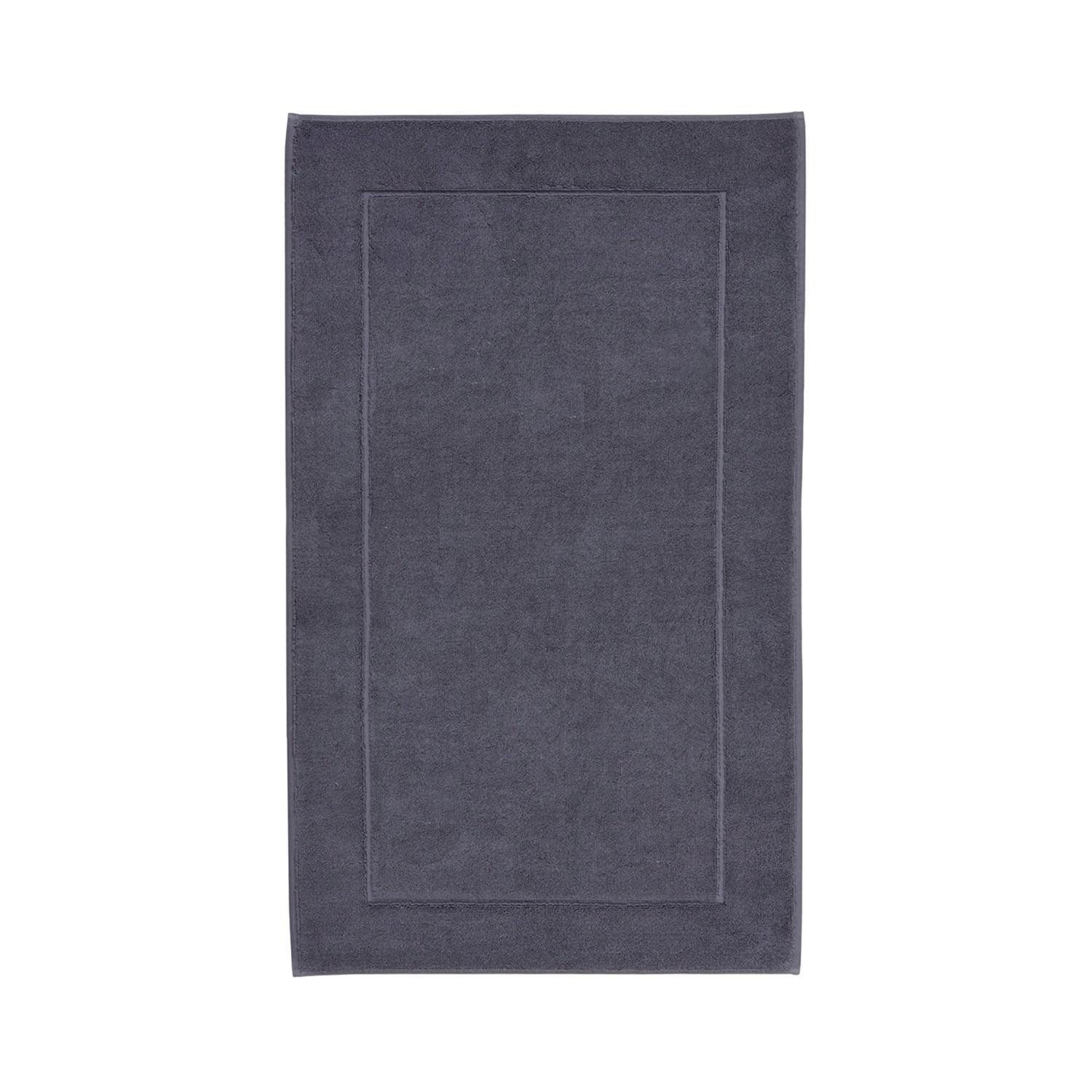 Aquanova Badematte LONDON, 70 x 120 cm, Graphit, ägyptische Baumwolle, rutschhemmend beschichtet, fußbodenheizungsgeeignet, Baumwolle, rechteckig, waschbar