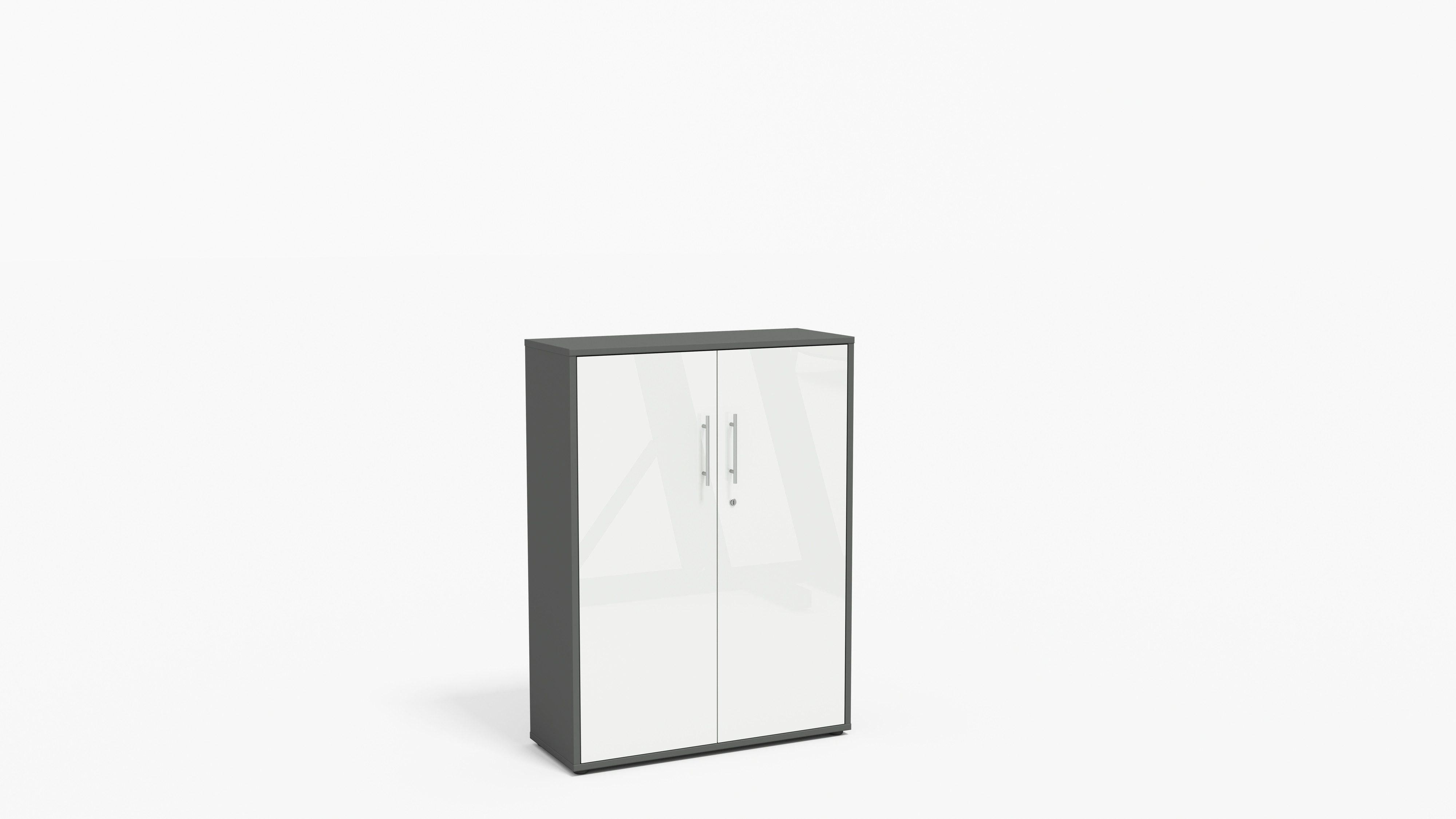 BMG Möbel Aktenschrank Office Edition (ideal für Aktenordner) 3 OH, abschließbar, Hochglanz lackiert oder matt