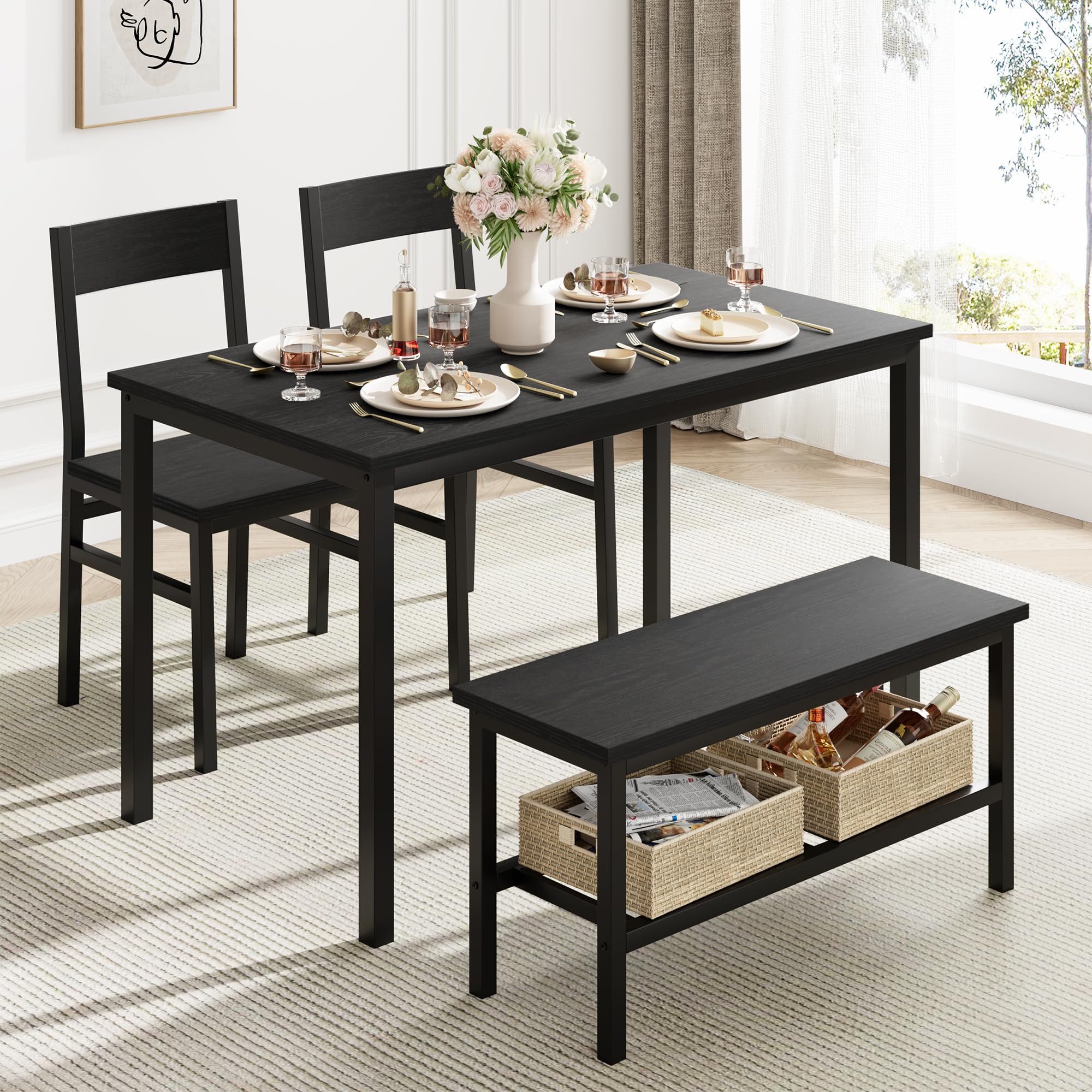 GarveeMore Essgruppe Esstisch-Set für 4, Esstisch günstig online kaufen