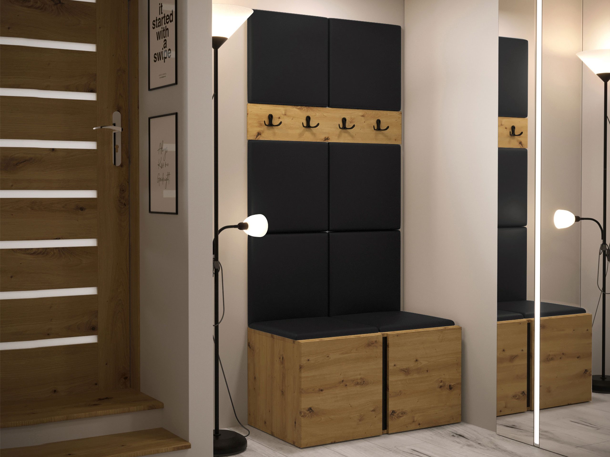 MIRJAN24 Garderoben-Set Orion IV, (Komplett-Set, mit Schuhschrank, Kleiderh günstig online kaufen