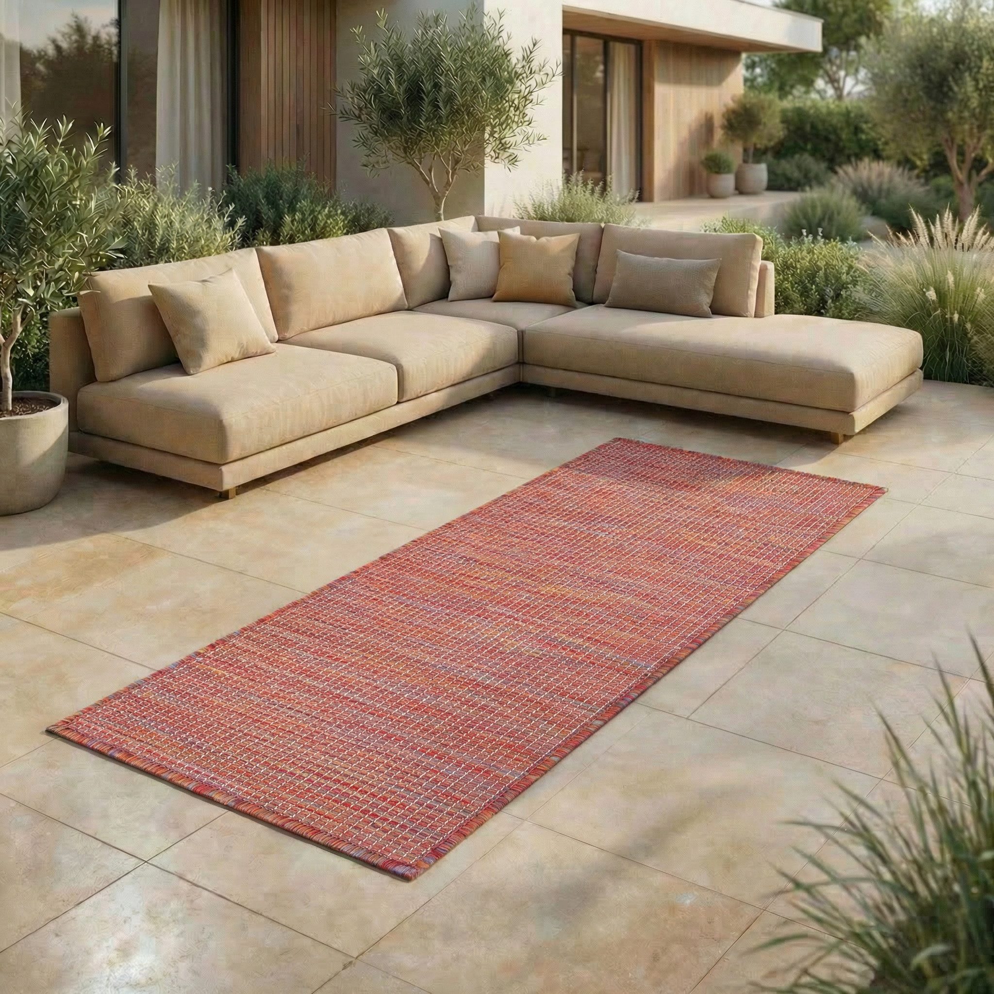 Jimri Outdoorteppich Keywest, Läufer, Outdoor Teppich Balkonteppich Terassenteppich