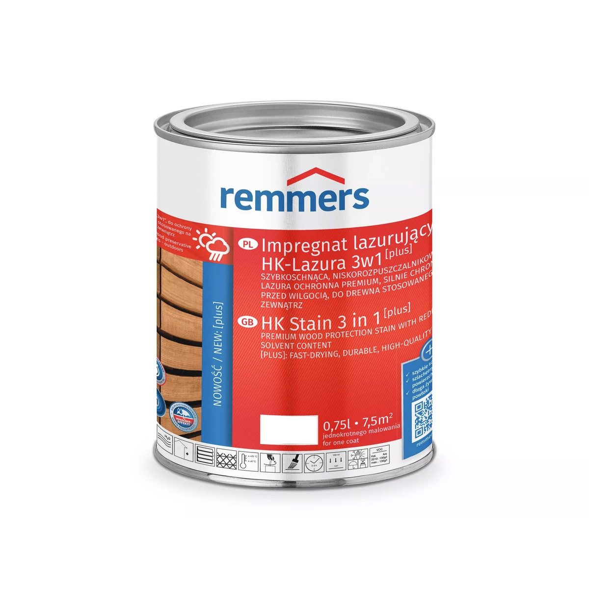 Remmers Holzschutzlasur Remmers HK-Lasur 3in1 Plus – Holzschutzlasur außen, alle Farben