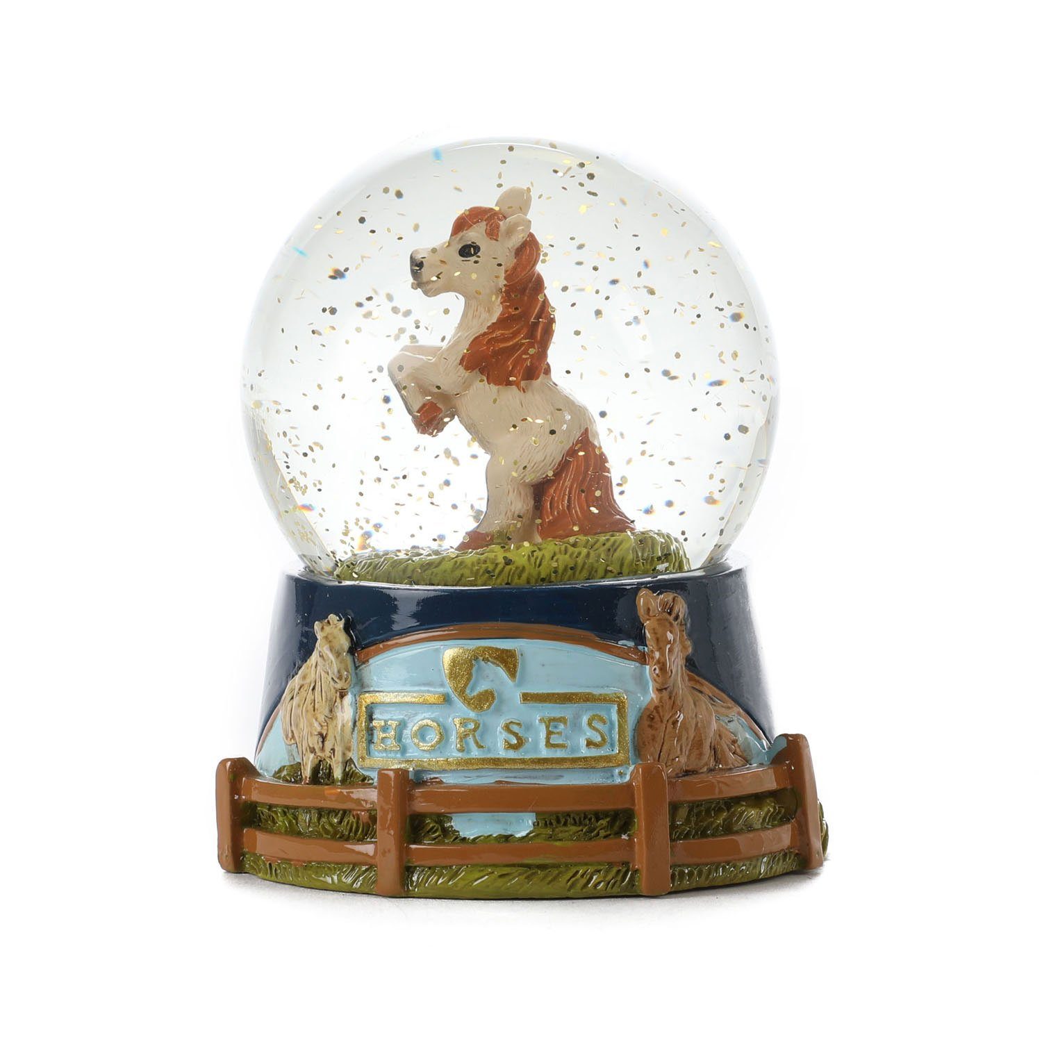 Toi-Toys Dekofigur Schneekugel - Pferd (weiß/braun, günstig online kaufen