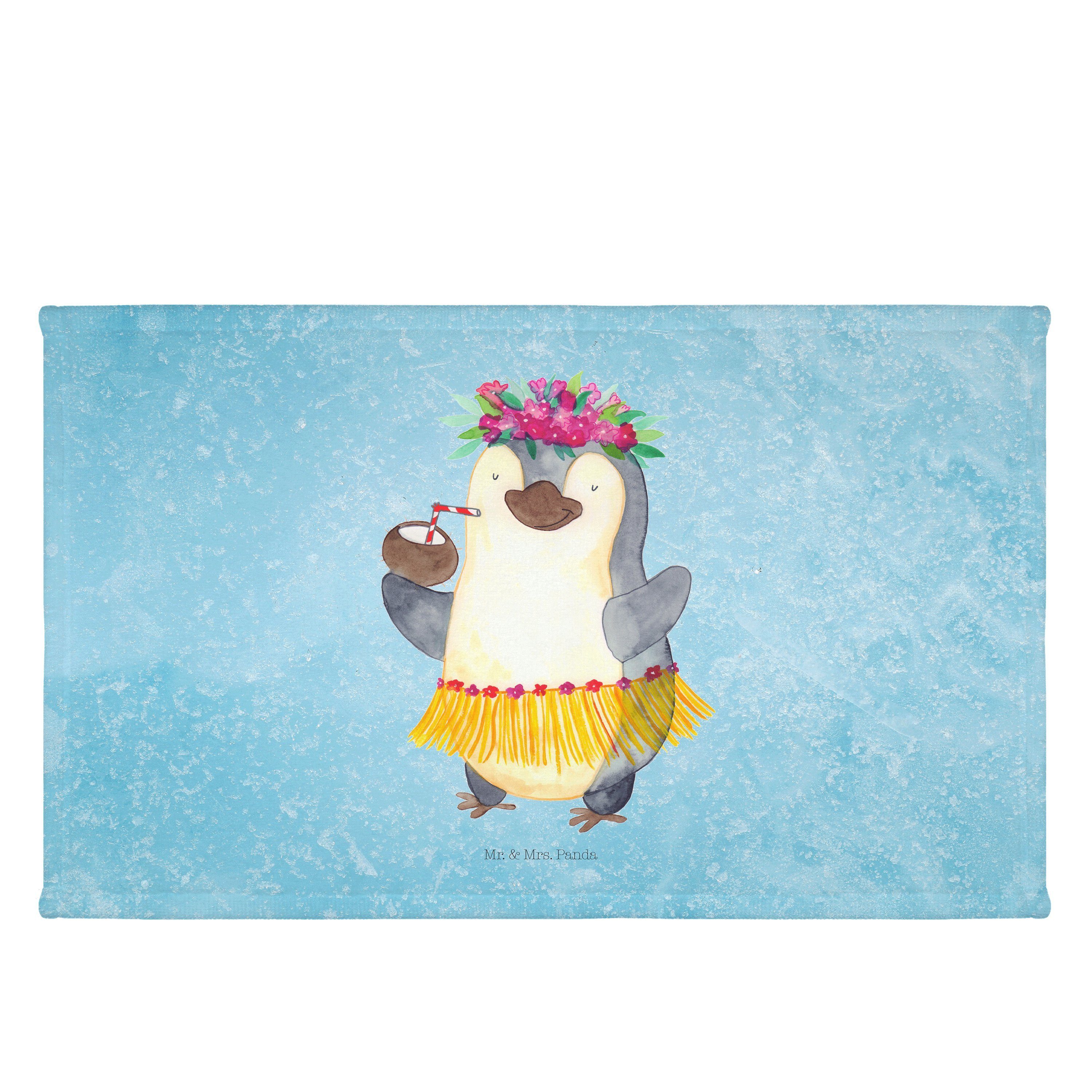 Mr. & Mrs. Panda - Sport Handtuch Eisblau Aloha, H, (1-St) - Kokosnuss Pinguin Reisehandtuch, Geschenk