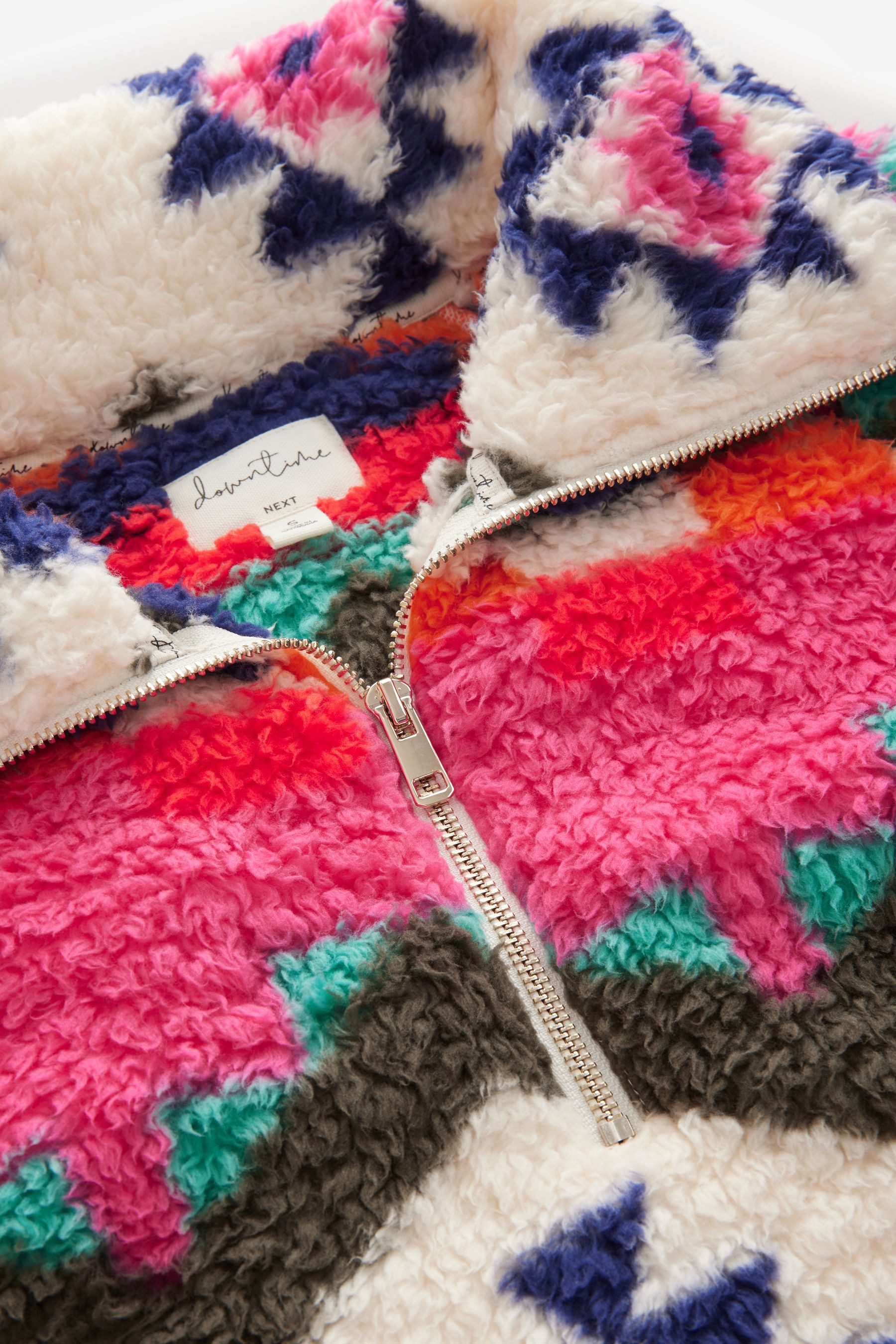 Next Fleecepullover Teddyfell-Jacke mit halbem Reißverschluss (1-tlg)