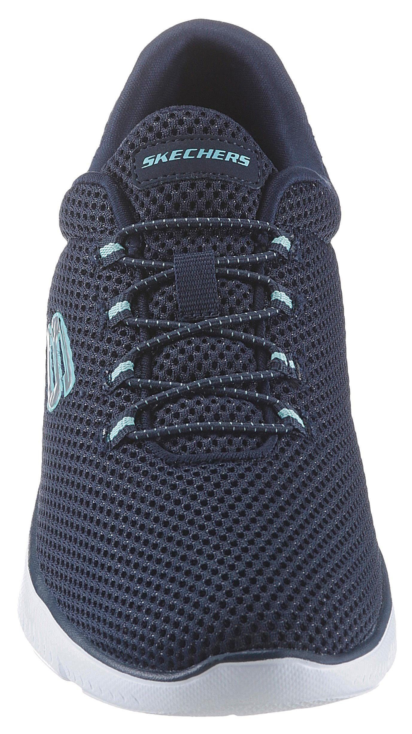 Skechers Summits Slip-On Sneaker Slipper, Freizeitschuh, Komfortschuh mit gepolstertem Schaftrand