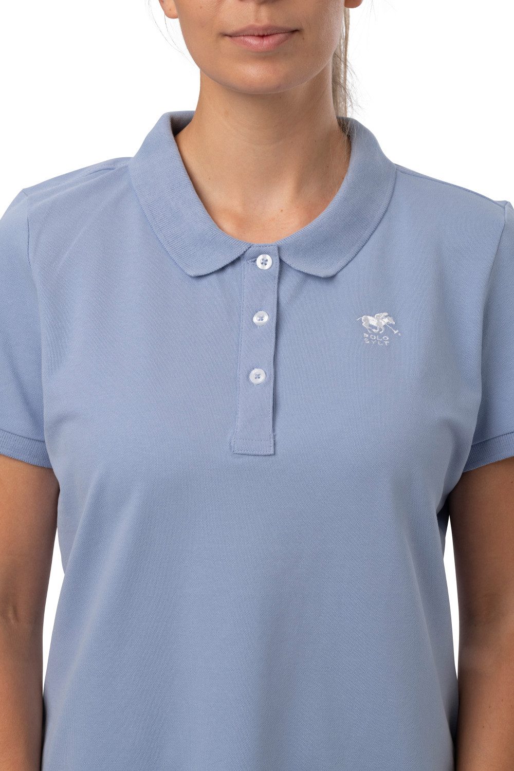 Polo Sylt Poloshirt aus weichem, anschmiegsamem und pflegeleichtem Stretch-Piqué – Bild 5 von 5