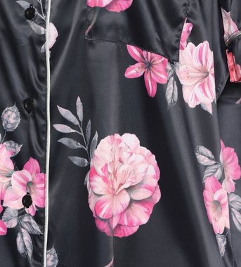 Pure Shape Pyjama Hemdbluse & Shorty elastisch (Set, 2-teilig) mit Blumenprint