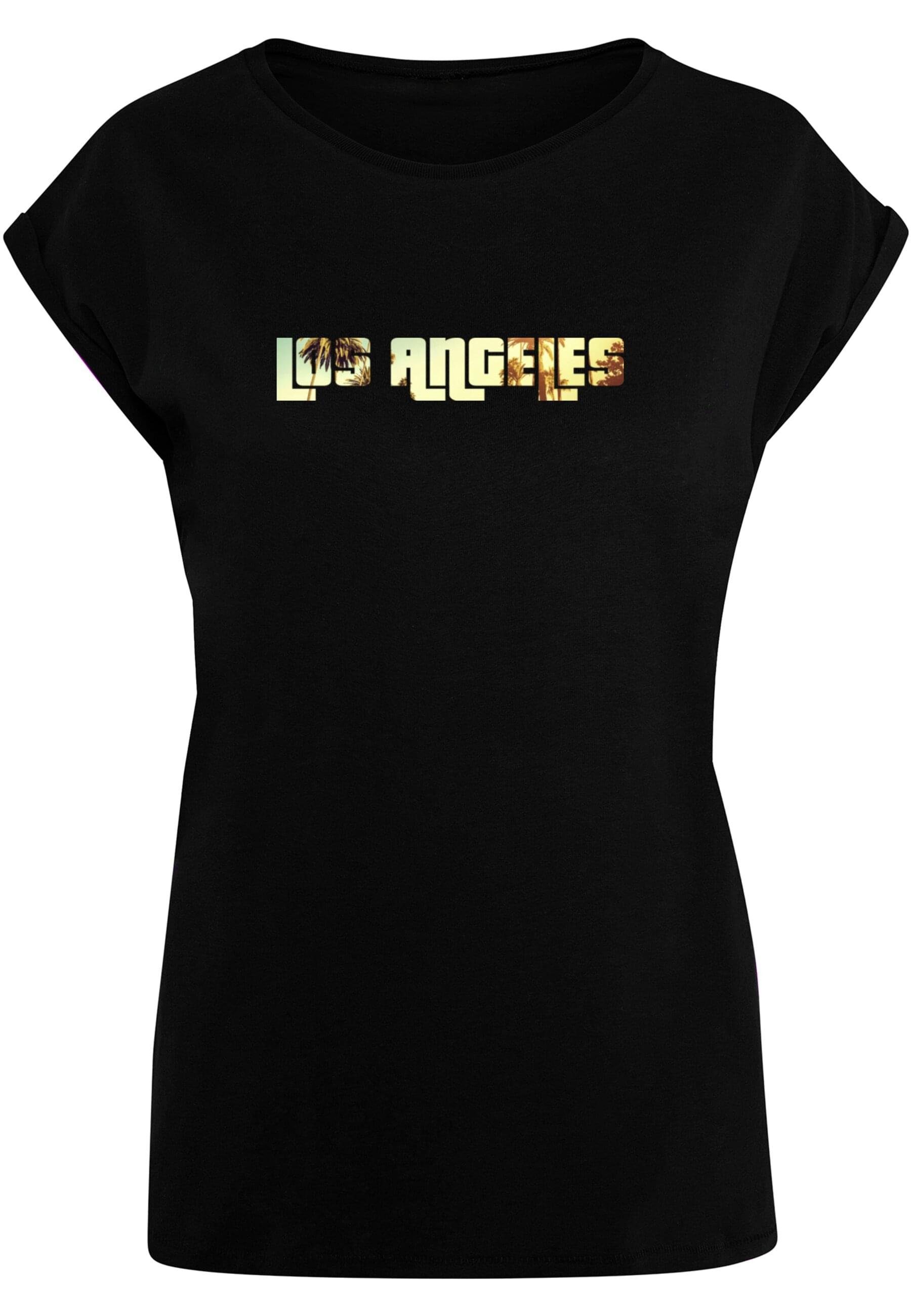 Merchcode Extended T-Shirt Los tlg) Grand (1- Shoulder Tee Damen Laides Angeles