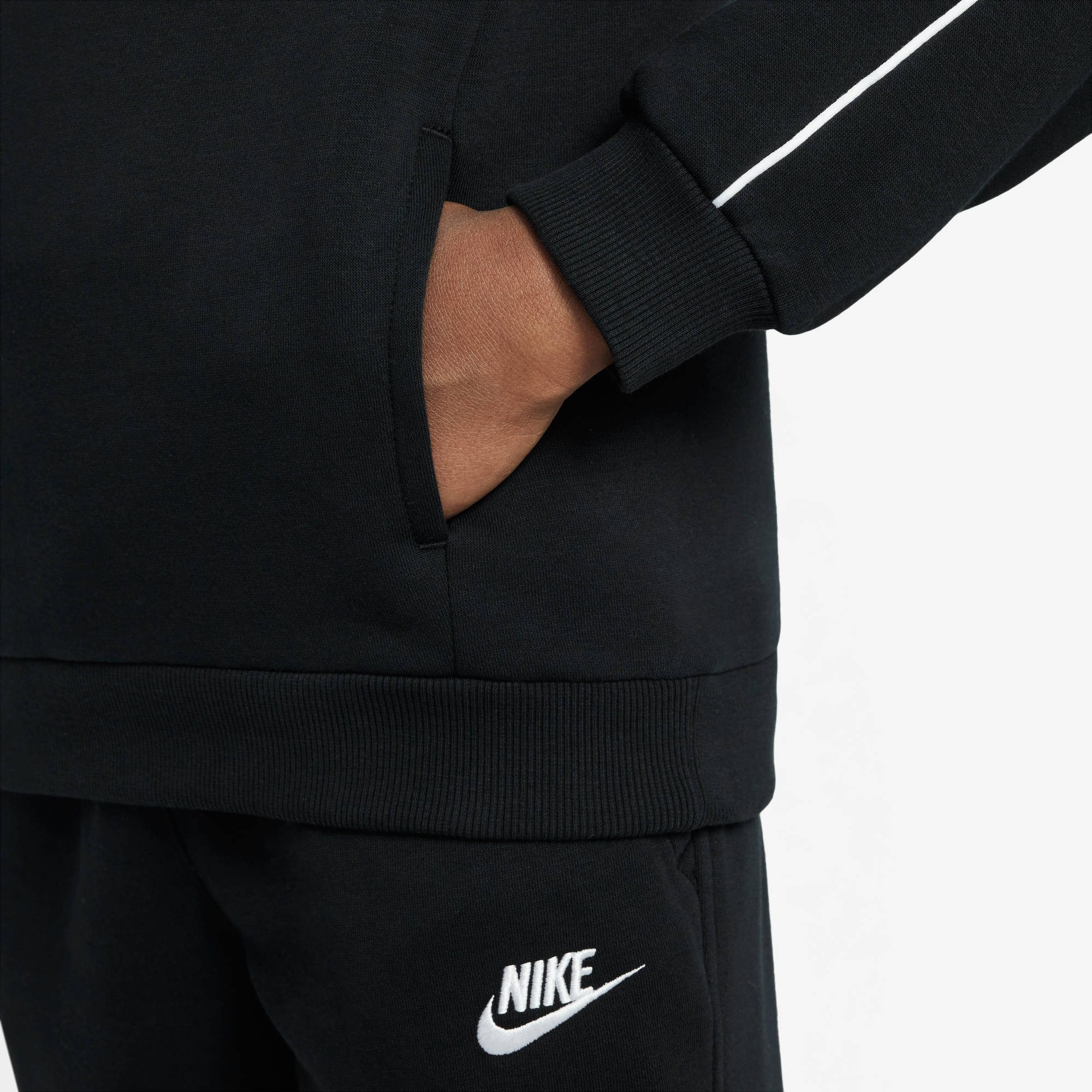 Nike Sportswear Trainingsanzug K NSW CLUB FLC HDY TRACKSUIT (2-tlg), zweiteiliges Set, aus Interlock-Material, schnell trocknend