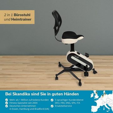 Skandika Heimtrainer Office Bike, Deskbike, Fahrradstuhl bis 150 kg, 8 Widerstandsstufen