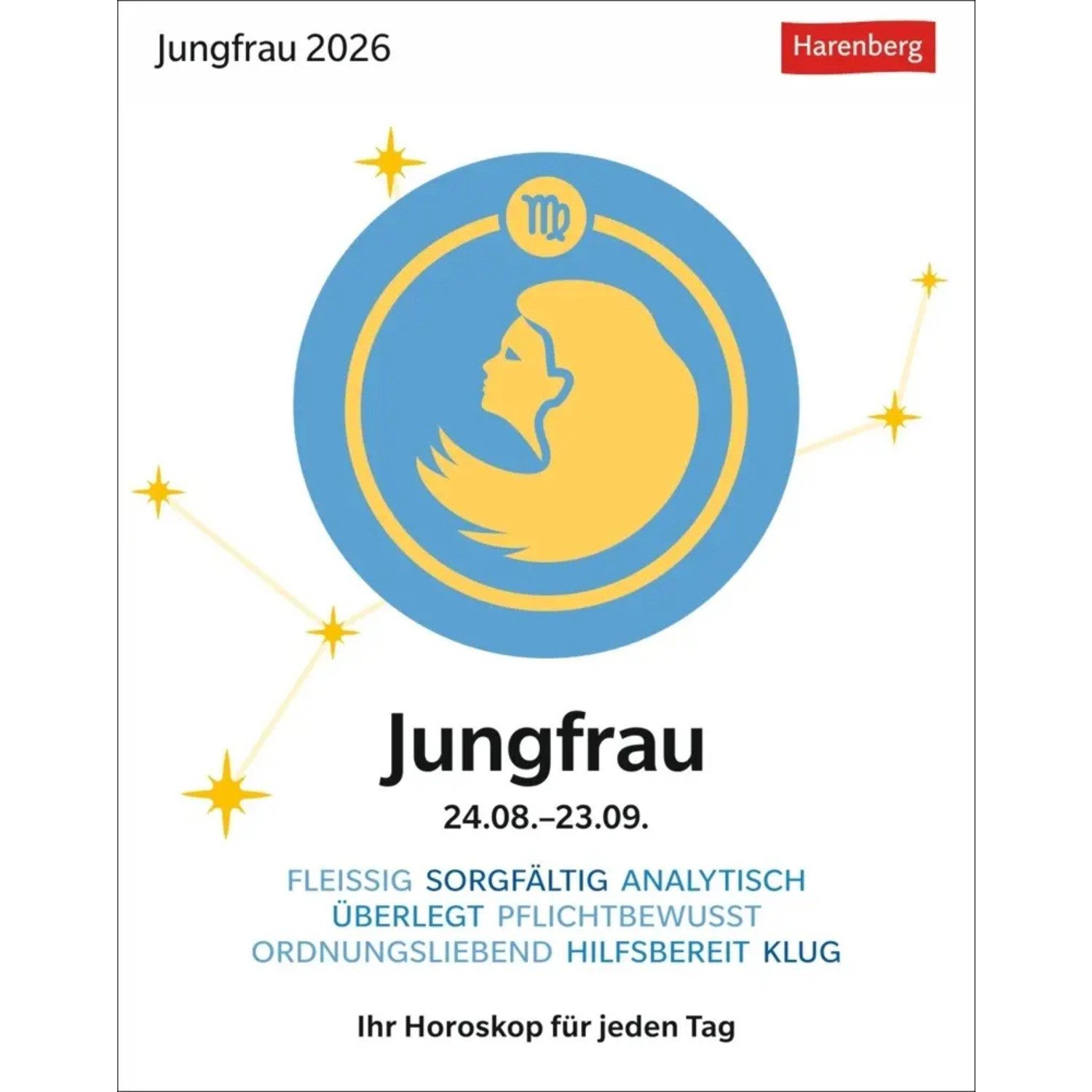 Harenberg Kalender Verlag Abreißkalender Jungfrau Sternzeichenkalender 2026 - Tagesabreißkalender - Ihr...