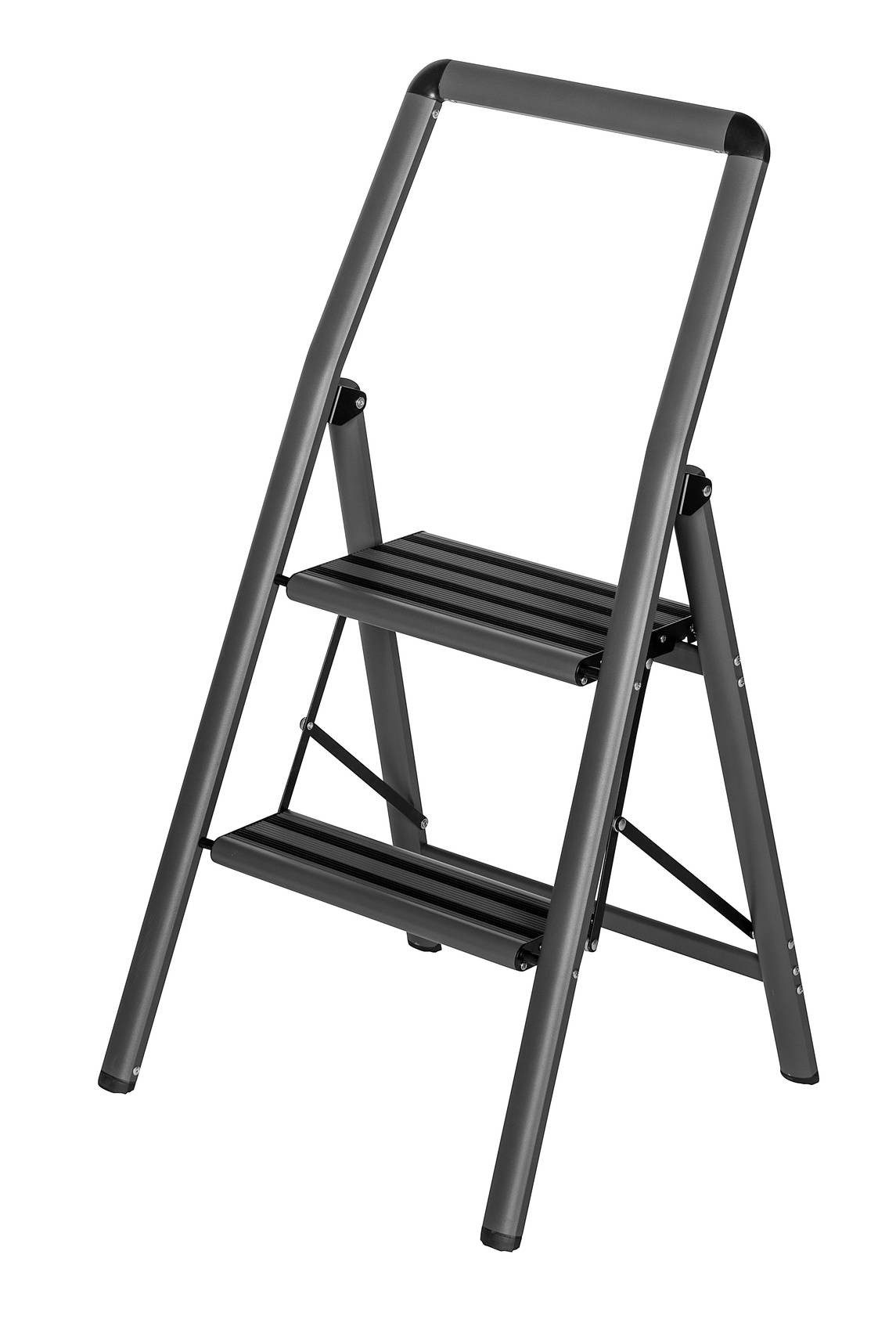 WENKO Trittleiter Klappleiter, Aluminium, 2-stufig, WENKO (einzeln)