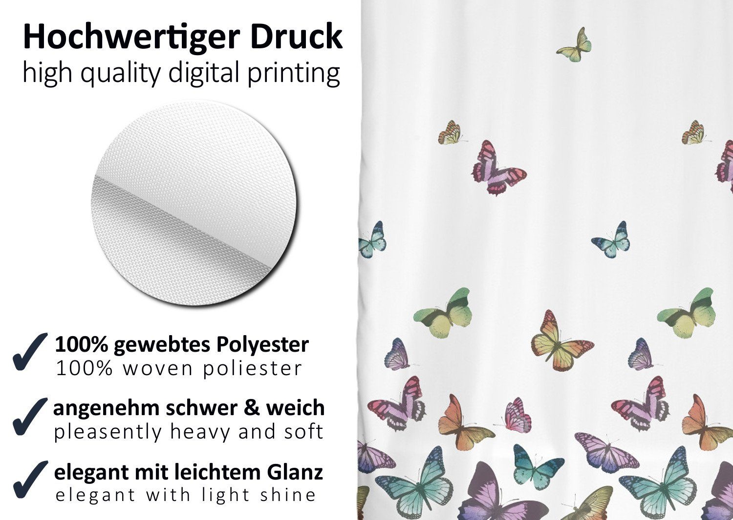 Arteneur Duschvorhang Breite 120 cm, Anti-Schimmel Beschichtet, Beschwerter günstig online kaufen