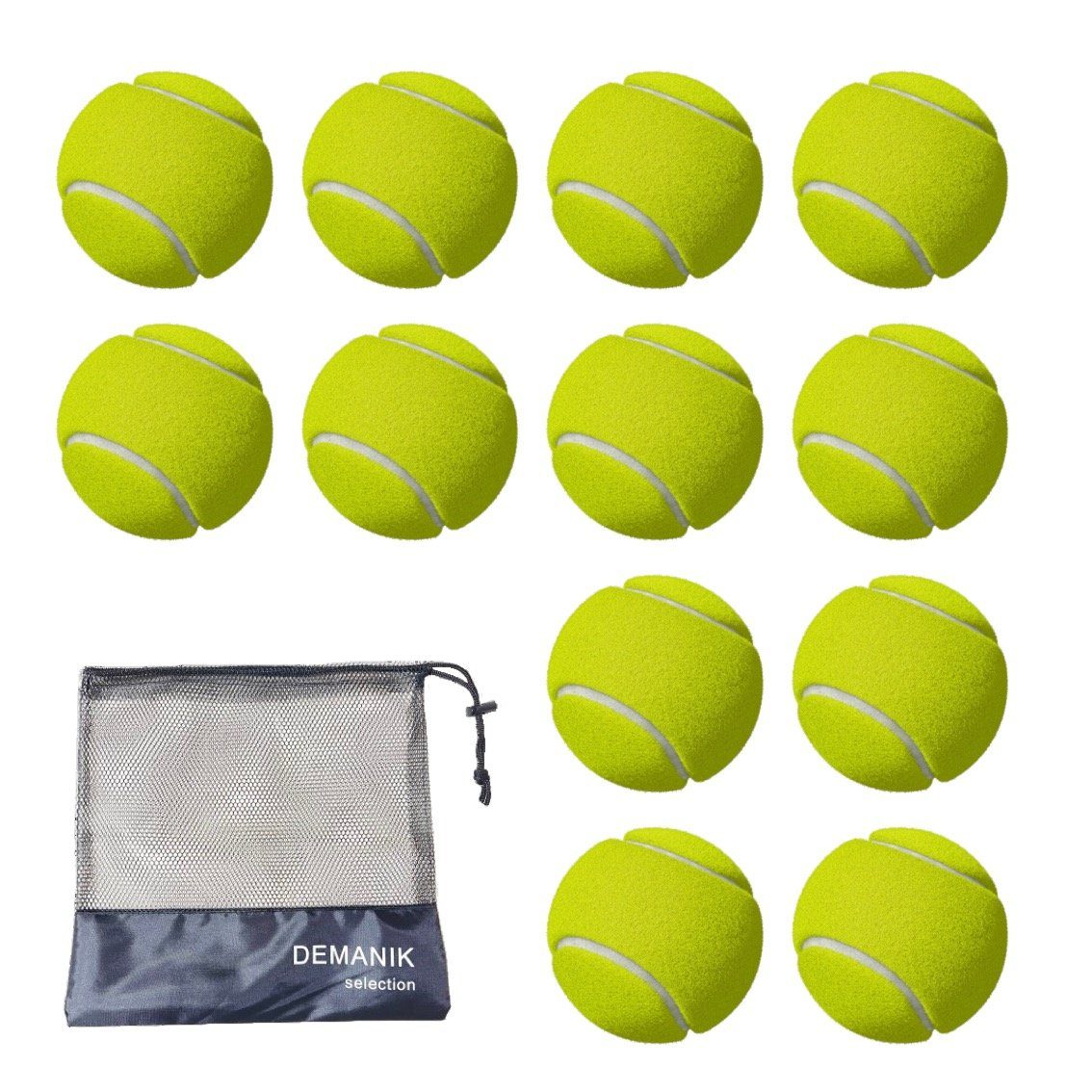 DEMANIK Tierball 12 Tennisbälle mit Tragetasche für Haustiere, Training, Собака игрушка, (12-tlg)
