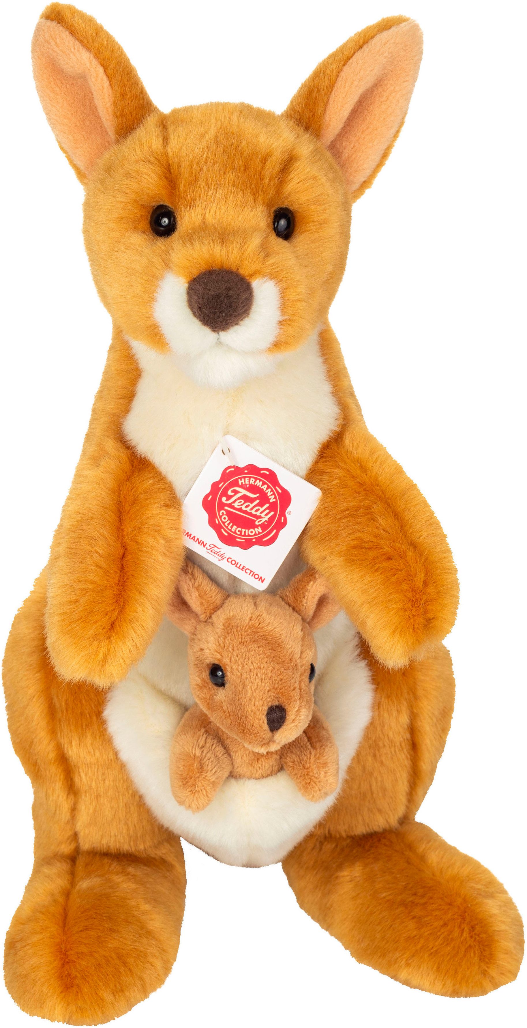 Teddy Hermann® Kuscheltier Känguru mit Baby 30 cm