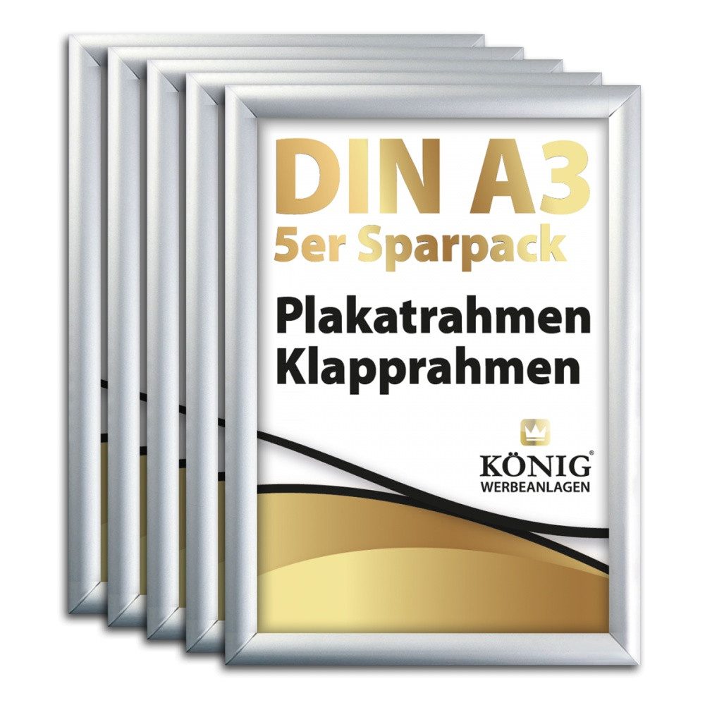 Dreifke Rahmen 5 Dreifke® Plakatrahmen DIN A3, 25 mm Aluminium Profil, Silber, ink
