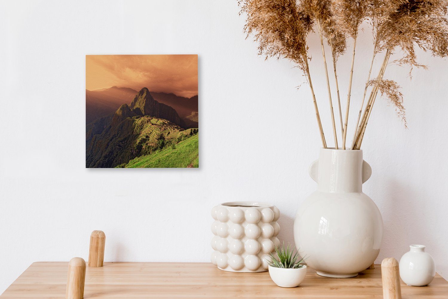 Wohnzimmer - Peru Leinwandbild - Bilder OneMillionCanvasses® (1 Sonnenuntergang, St), Leinwand Machu Schlafzimmer Picchu für