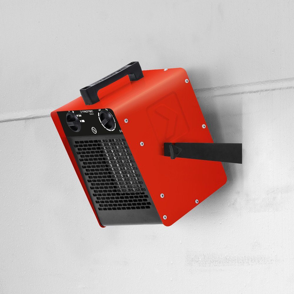 TROTEC Keramikheizlüfter TDS 10 C, 2000 W, inkl. Mehrstufen-Temperaturregelung Bauheizer mit Thermostat