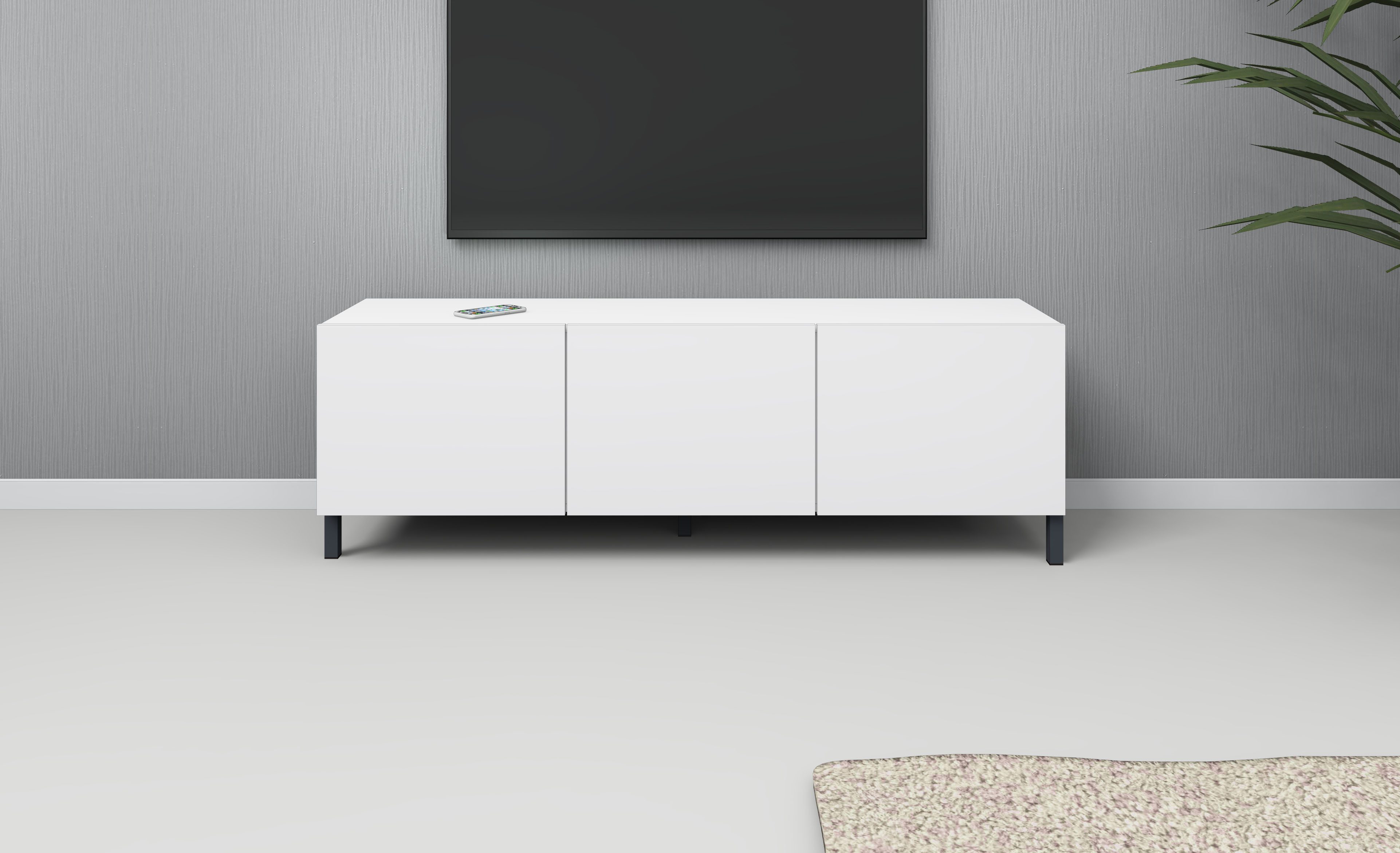 borchardt Möbel Lowboard, Metallfüße, grifflose Optik günstig online kaufen