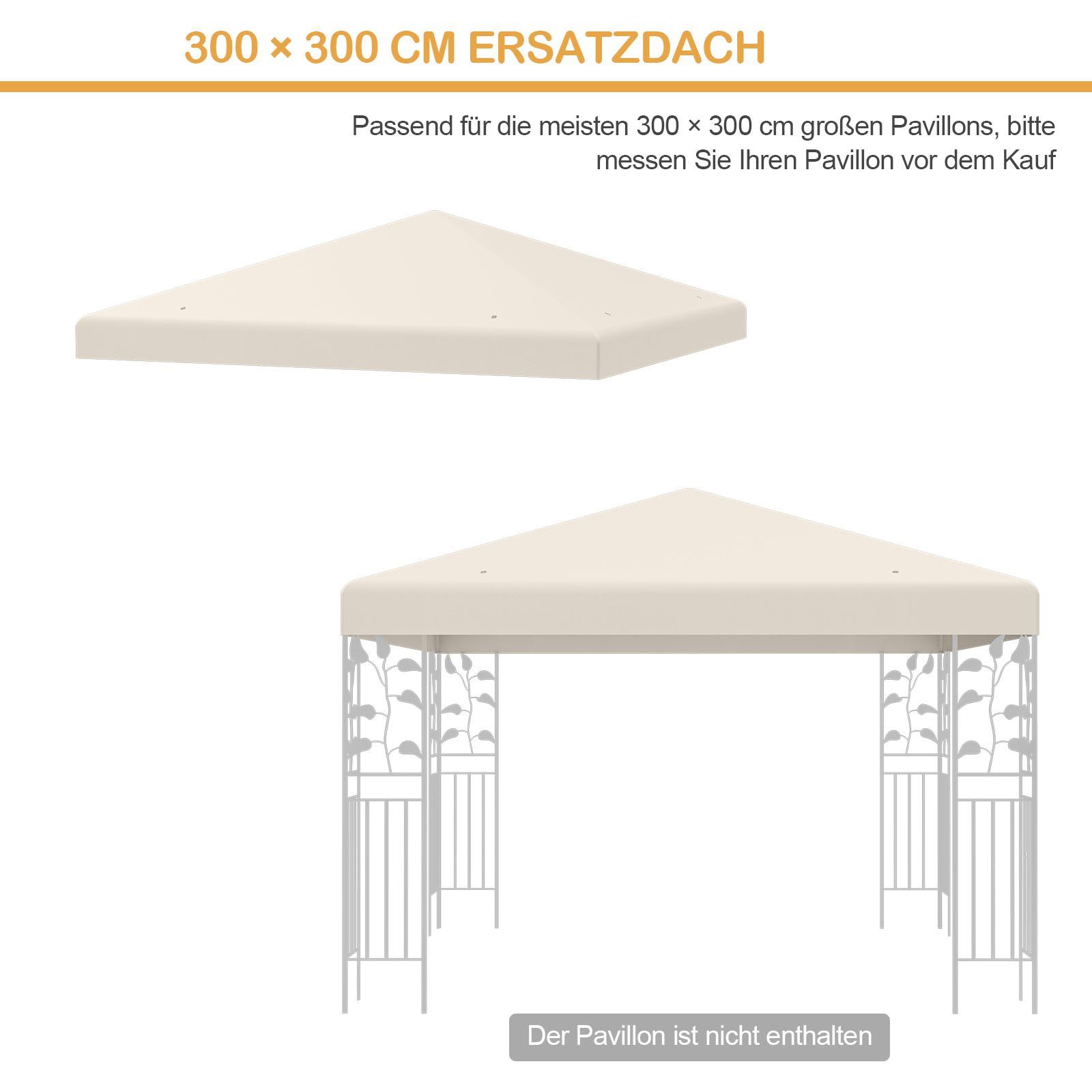 COSTWAY Pavillon-Ersatzdach 3x3m, mit Ablauflöchern & günstig online kaufen