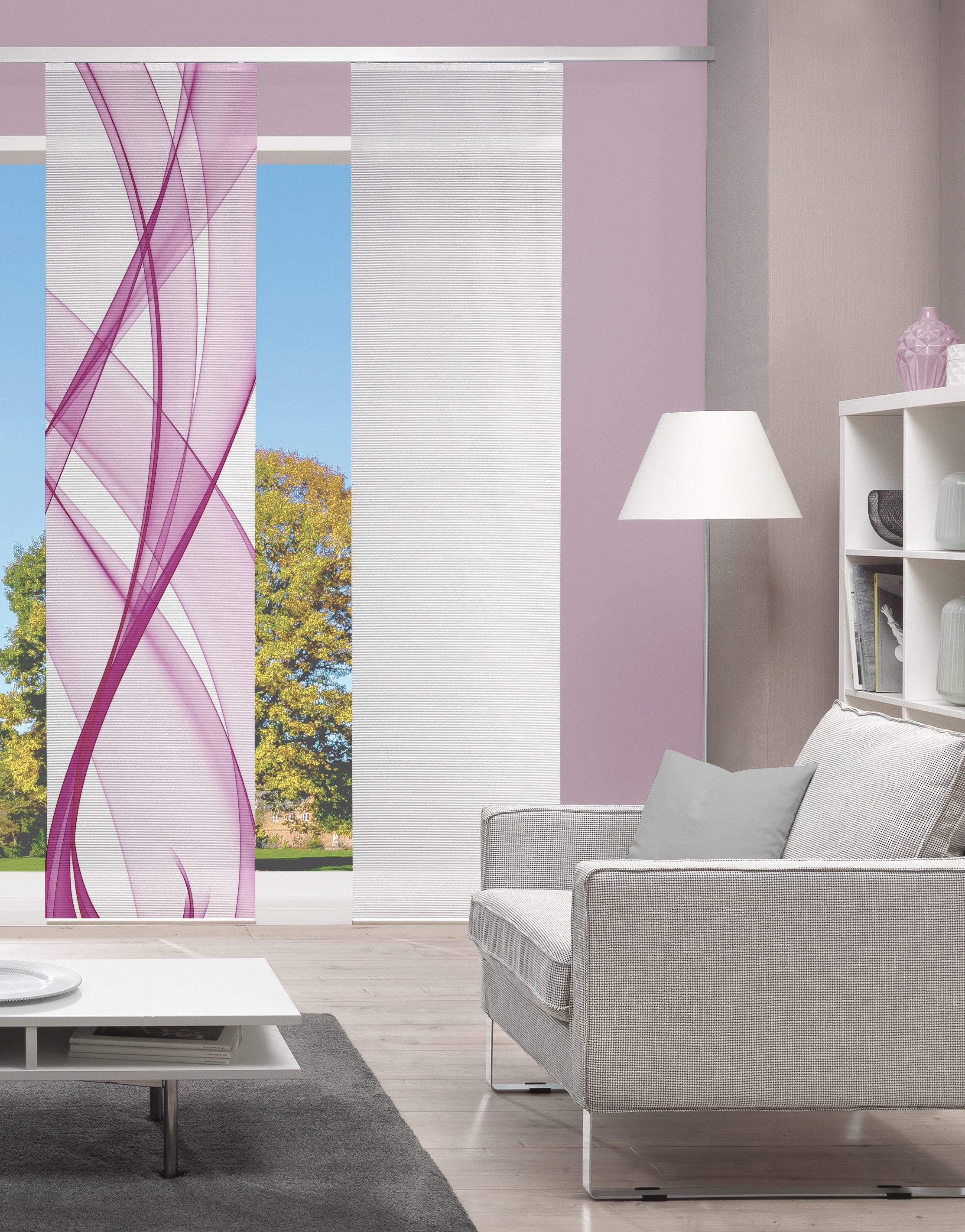 Vision Schiebegardine PACOLIA (1 St), Paneelwagen, halbtransparent, SCHIEBEVORHANG, BAMBUS, DIGITALDRUCK