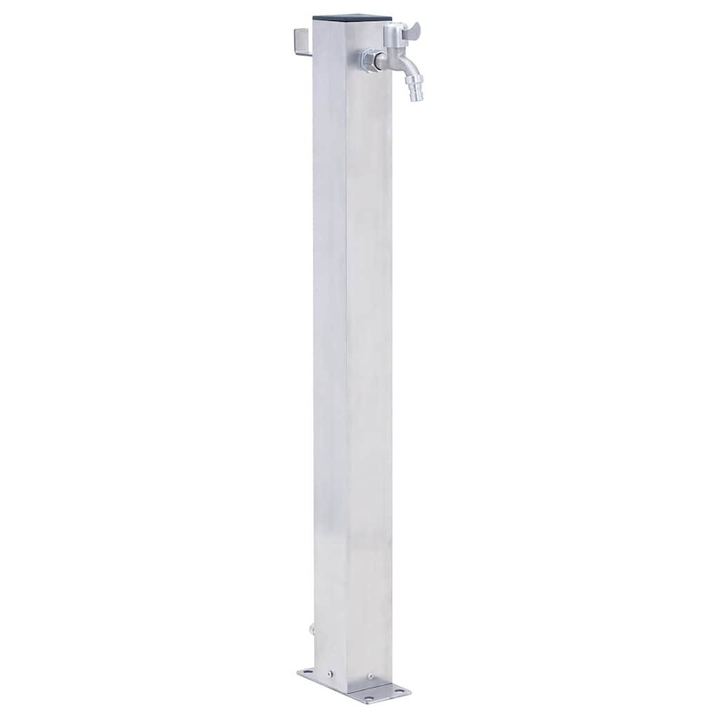 vidaXL Bewässerungssystem Wassersäule für den Garten 60 cm Edelstahl Quadratisch, (1-tlg)