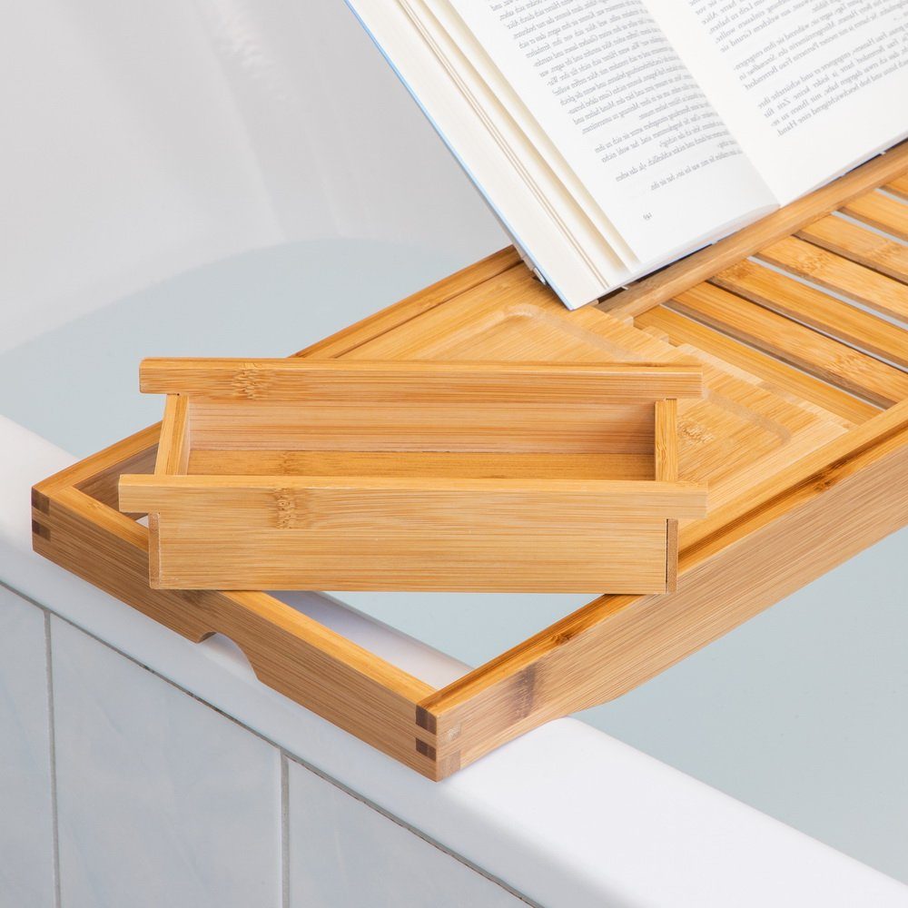 Haushalt International Badewannenablage Bambustablett Badewannenbutler Bade günstig online kaufen