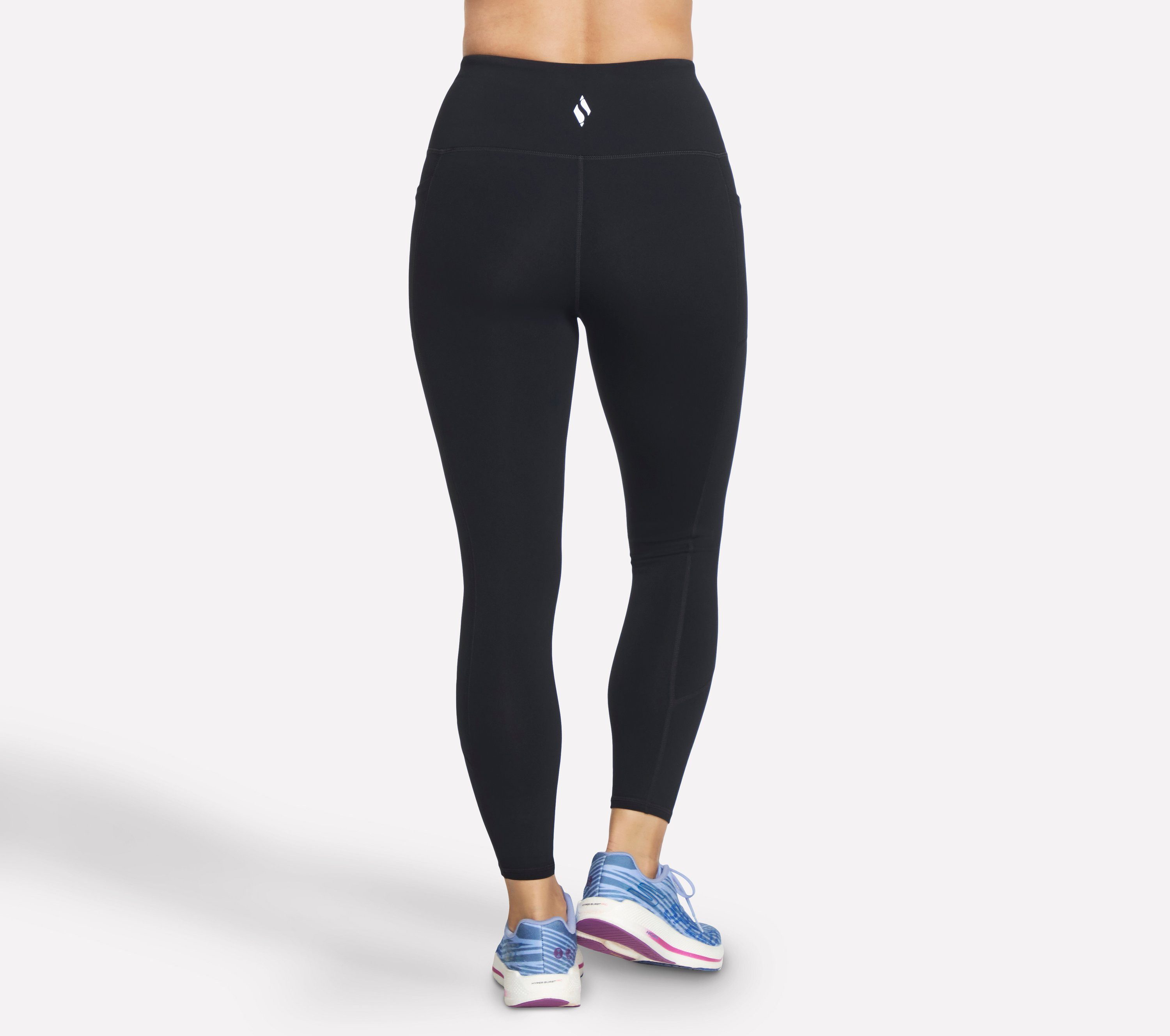 Skechers 7/8-Leggings mit Seitennahttaschen, aus Jersey-Material, schmale Beinform