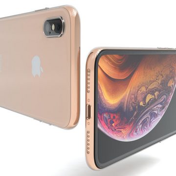 EAZY CASE Handyhülle Slimcover Clear für Apple iPhone XS MAX 6,5 Zoll, durchsichtige Hülle Ultra Dünn Silikon Backcover TPU Telefonhülle Klar