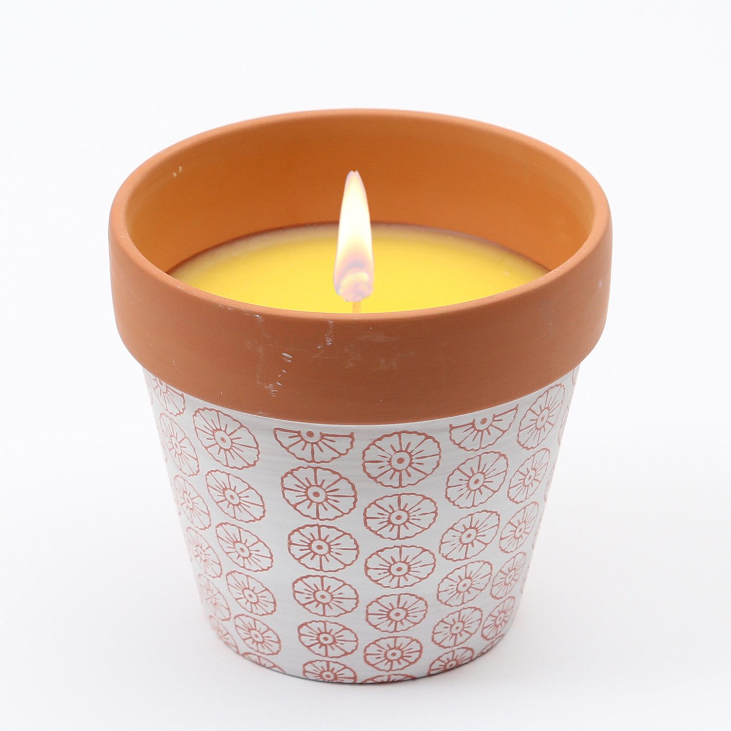 MARELIDA Outdoorkerze Duftkerze Citronella in Tontopf Terrakotta Blumentopf Outdoorkerze (1-tlg)