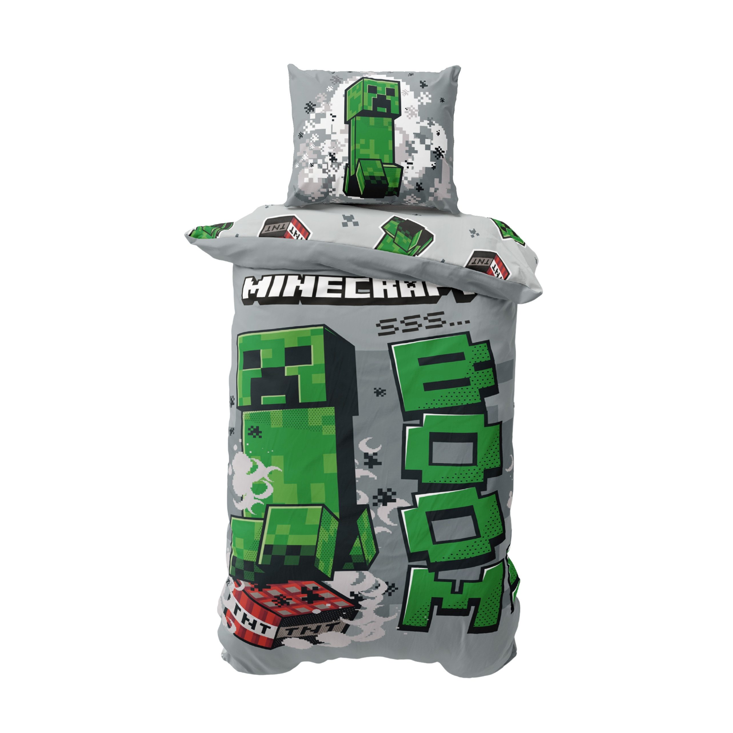 MTOnlinehandel Kinderbettwäsche Minecraft "Boom" weiche Microfaser, 135x200 günstig online kaufen