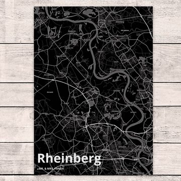 Mr. & Mrs. Panda Postkarte Rheinberg - Geschenk, Stadt, Dankeskarte, Stadt Dorf Karte Landkarte
