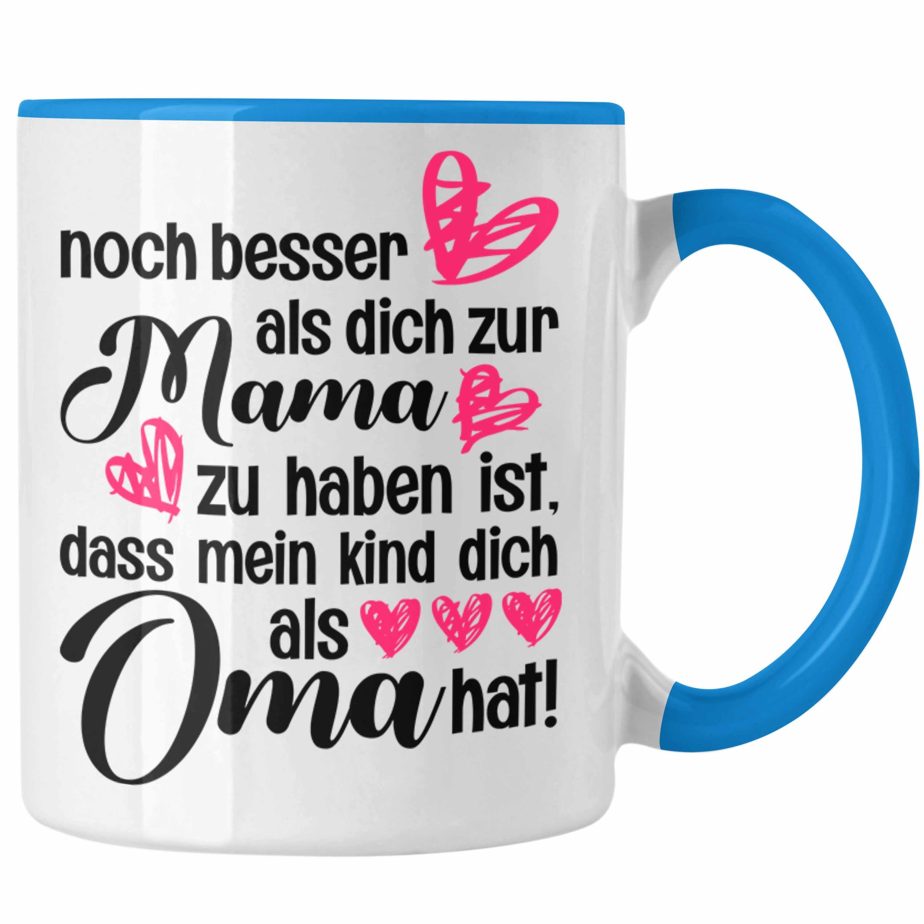 Trendation Tasse Trendation - Mutter Geschenk Tasse Muttertag Mama Oma Kaffeetasse Süßer Spruch Geschenkidee Blau