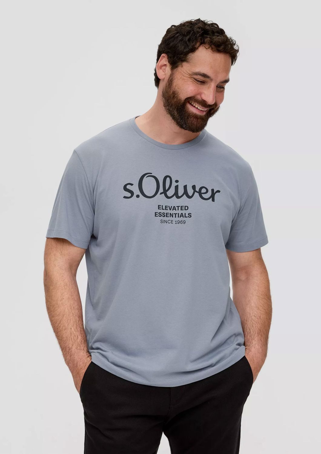 s.Oliver T-Shirt Big Size (2-tlg) Rundhals, kurzarm, Logo-Aufdruck günstig online kaufen
