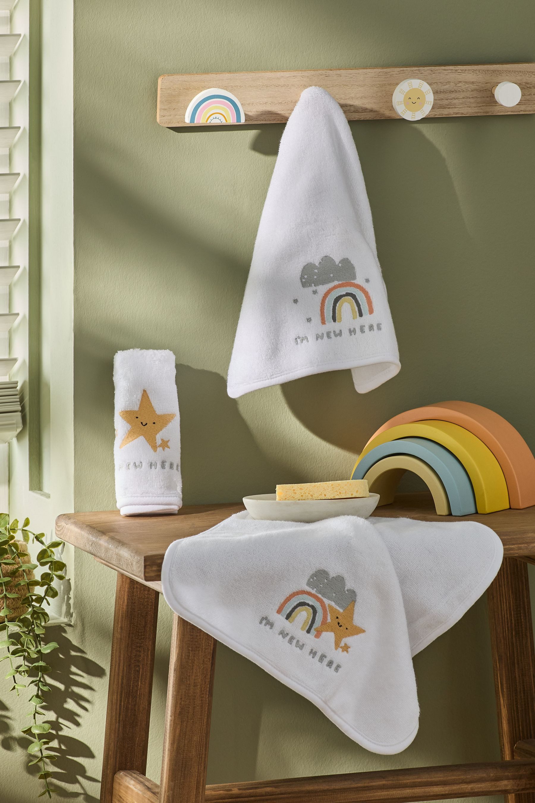 Next Handtücher 3 Stk. Waschlappen 100 % Baumwolle „I‘m New Here“, (3-St) günstig online kaufen