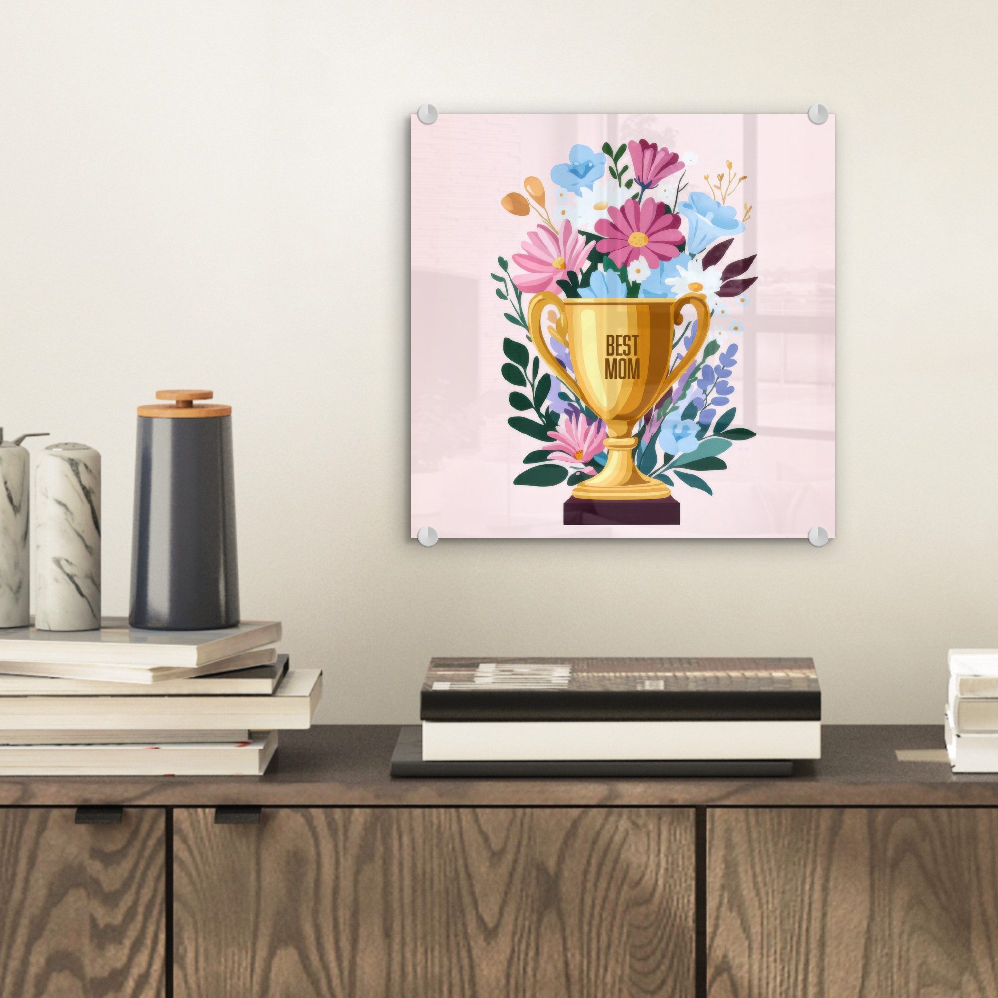 MuchoWow Acrylglasbild Trophäe - Beste Mutter günstig online kaufen