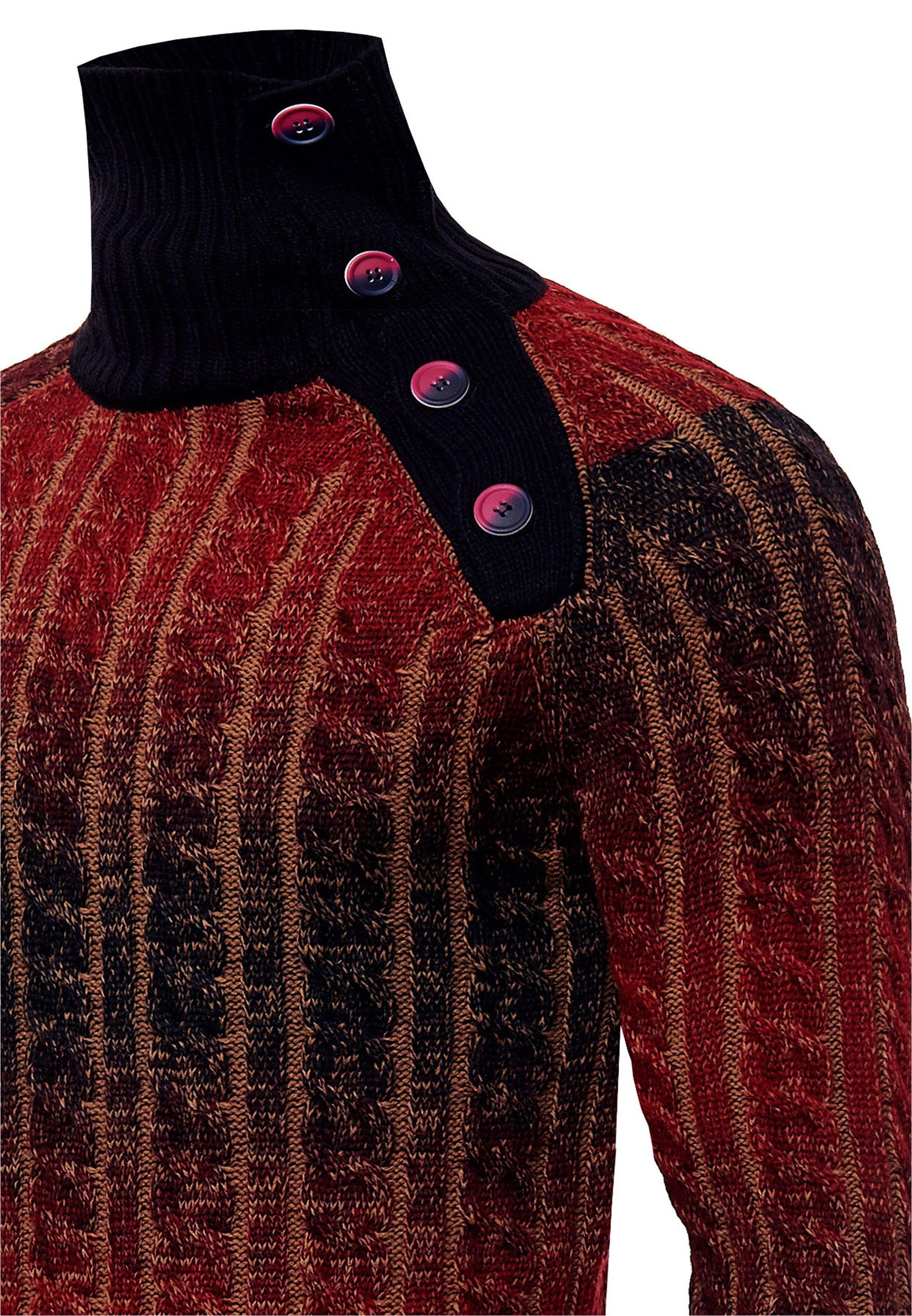 Rusty Neal Strickpullover mit kuscheligem Stehkragen