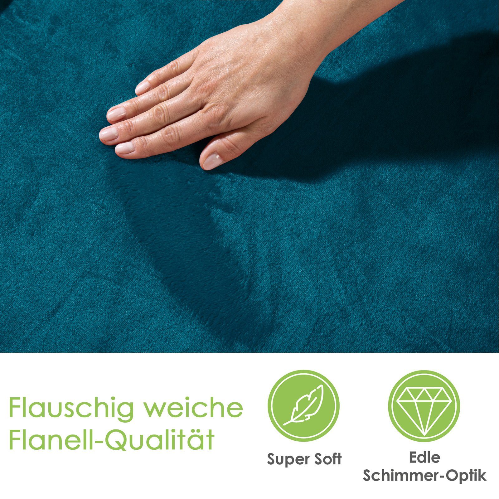 Wohndecke Premium Super Soft Flanell Kuscheldecke Sofadecke, heimtexland, super weich und flauschig, Allergiker geeignet, atmungsaktiv